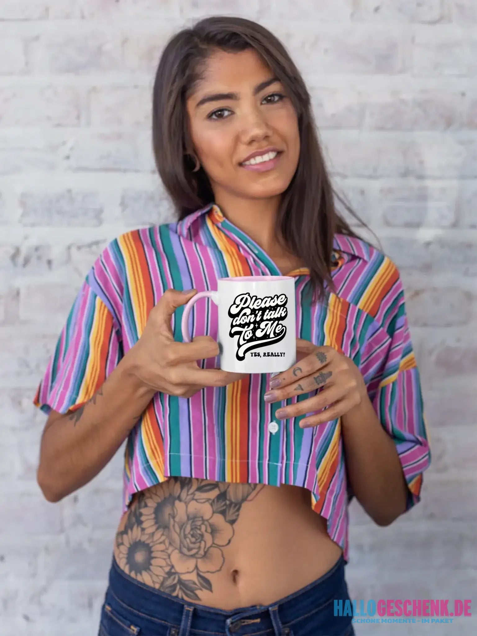 Don´t talk to me • zweifarbige Tasse • Exklusivdesign • personalisiert