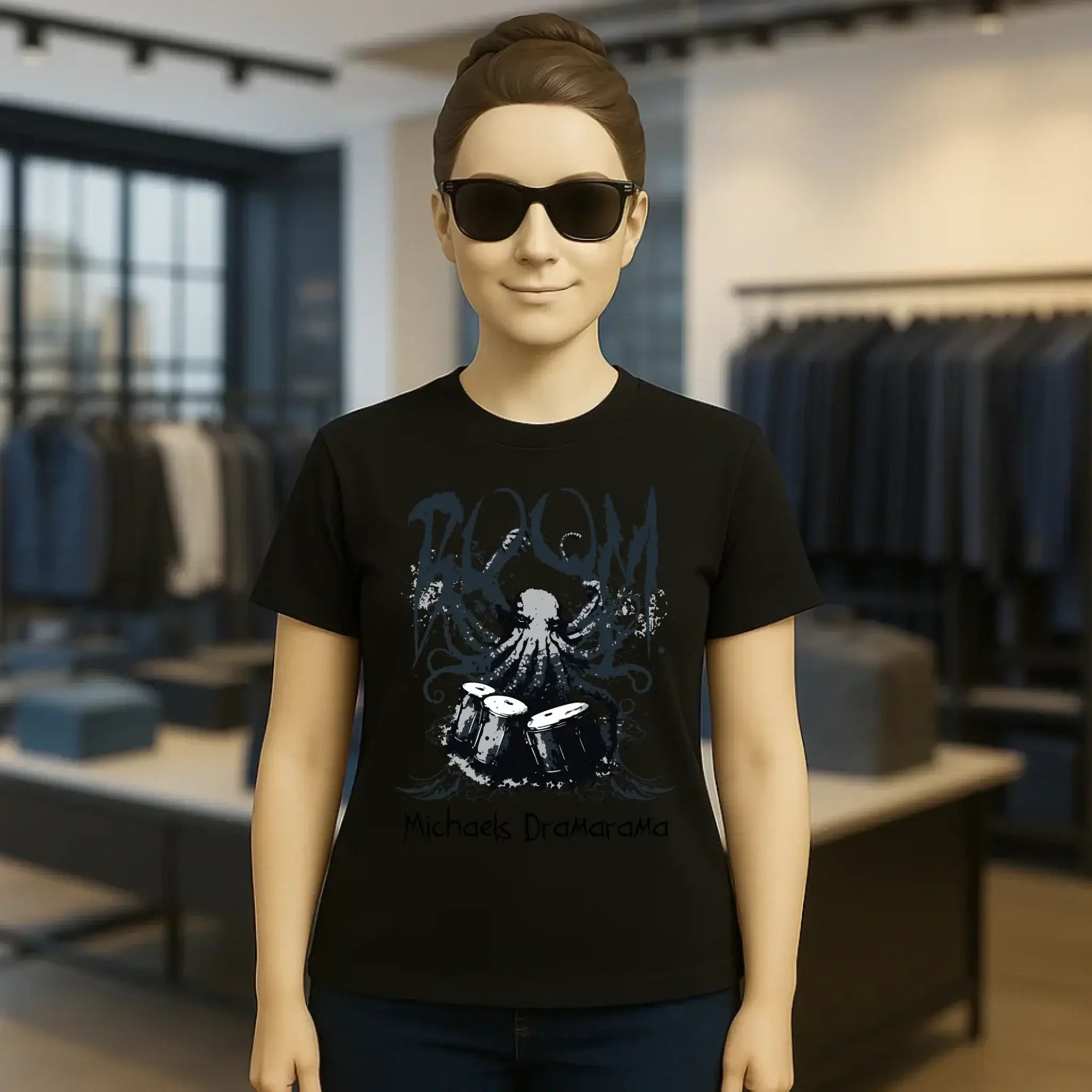 Drama Drummer Schlagzeuger + Wunschtext • Musik • Ladies Premium T-Shirt XS-2XL aus Bio-Baumwolle für Damen • Exklusivdesign • personalisiert