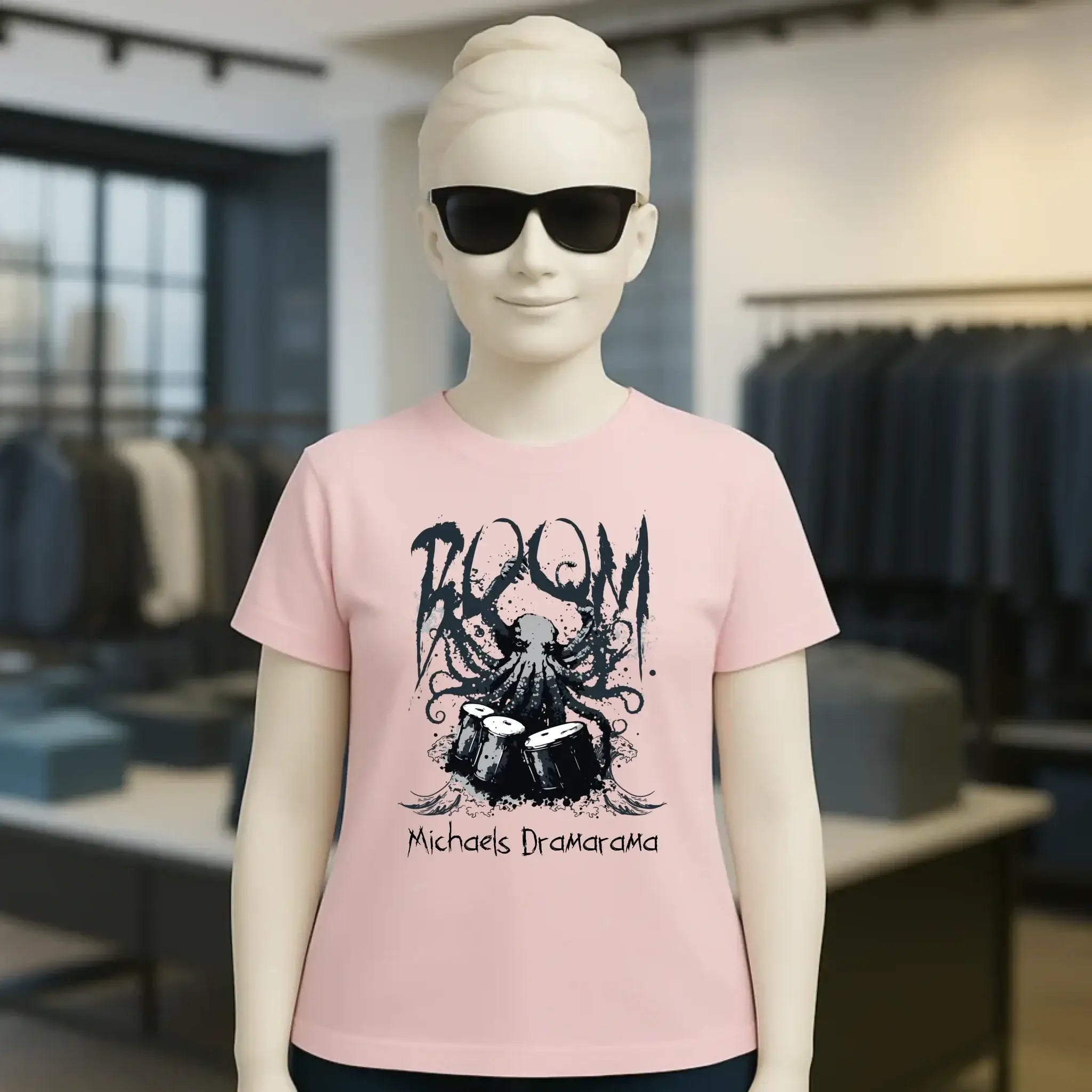 Drama Drummer Schlagzeuger + Wunschtext • Musik • Ladies Premium T-Shirt XS-2XL aus Bio-Baumwolle für Damen • Exklusivdesign • personalisiert