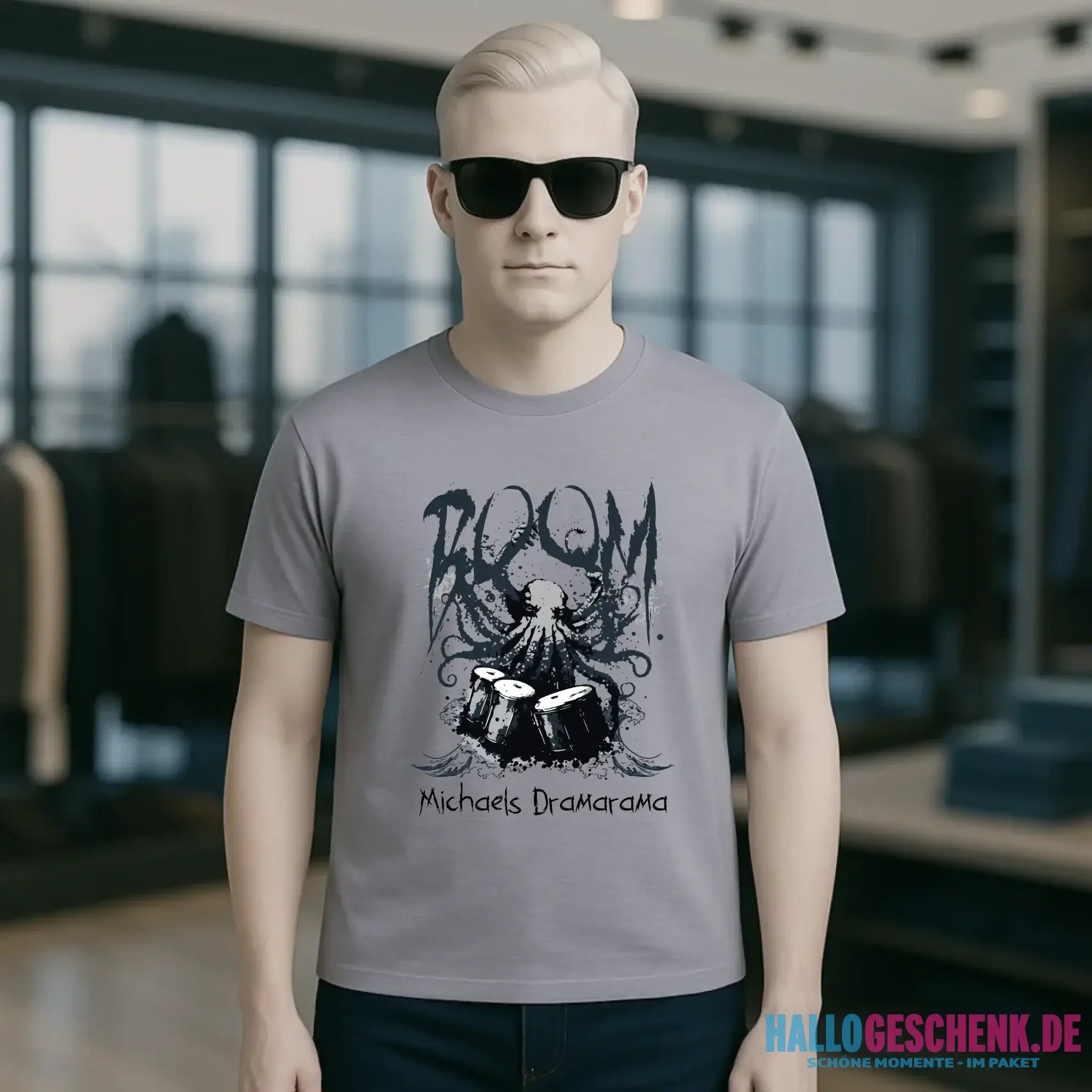 Drama Drummer Schlagzeuger + Wunschtext • Musik • Unisex Premium T-Shirt XS-5XL aus Bio-Baumwolle für Damen & Herren • Exklusivdesign • personalisiert