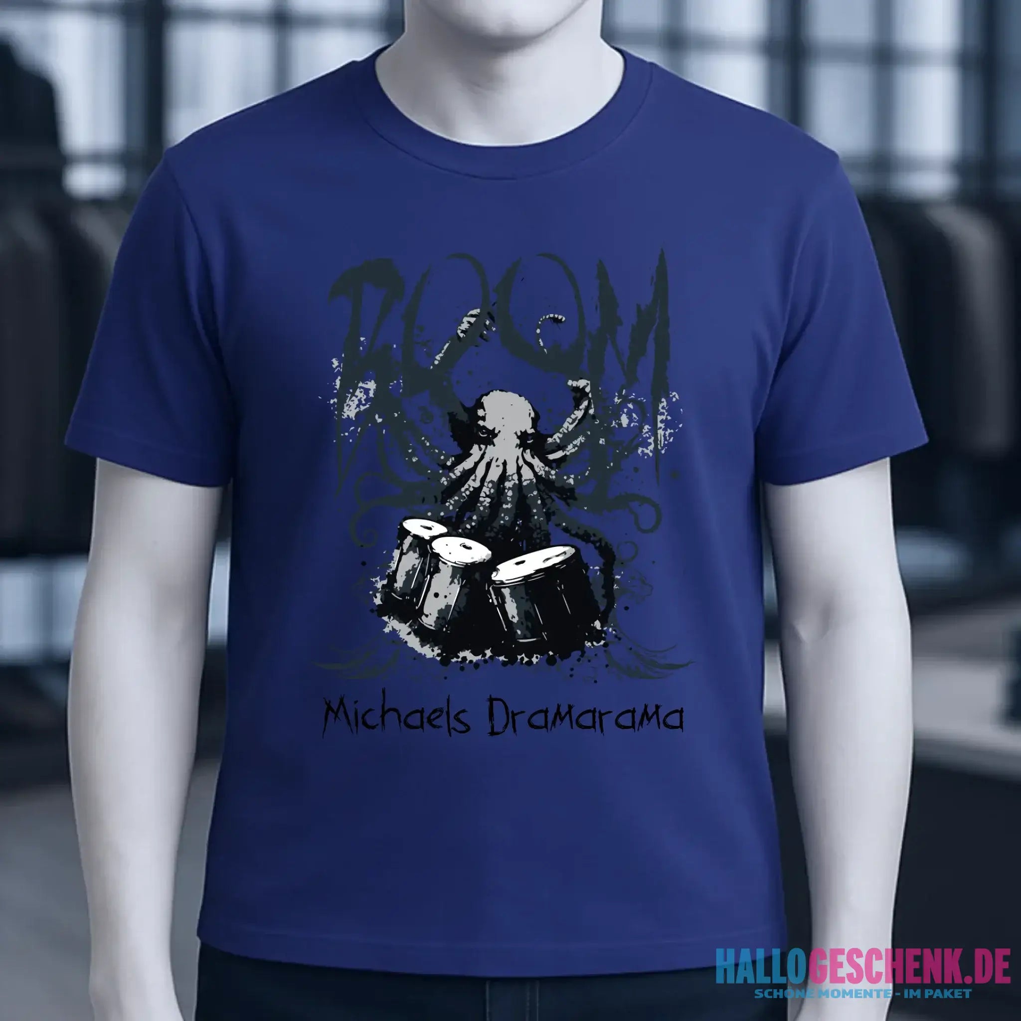 Drama Drummer Schlagzeuger + Wunschtext • Musik • Unisex Premium T-Shirt XS-5XL aus Bio-Baumwolle für Damen & Herren • Exklusivdesign • personalisiert