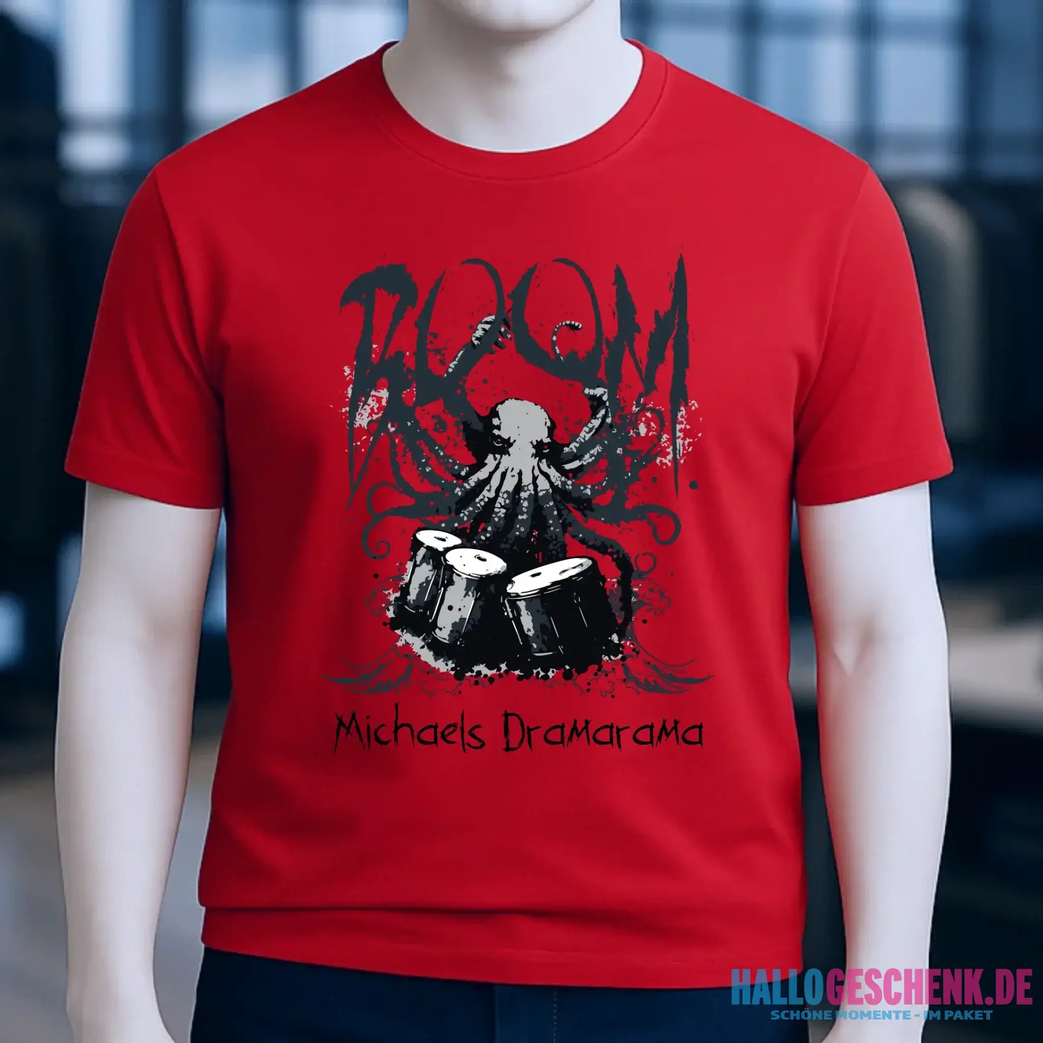Drama Drummer Schlagzeuger + Wunschtext • Musik • Unisex Premium T-Shirt XS-5XL aus Bio-Baumwolle für Damen & Herren • Exklusivdesign • personalisiert