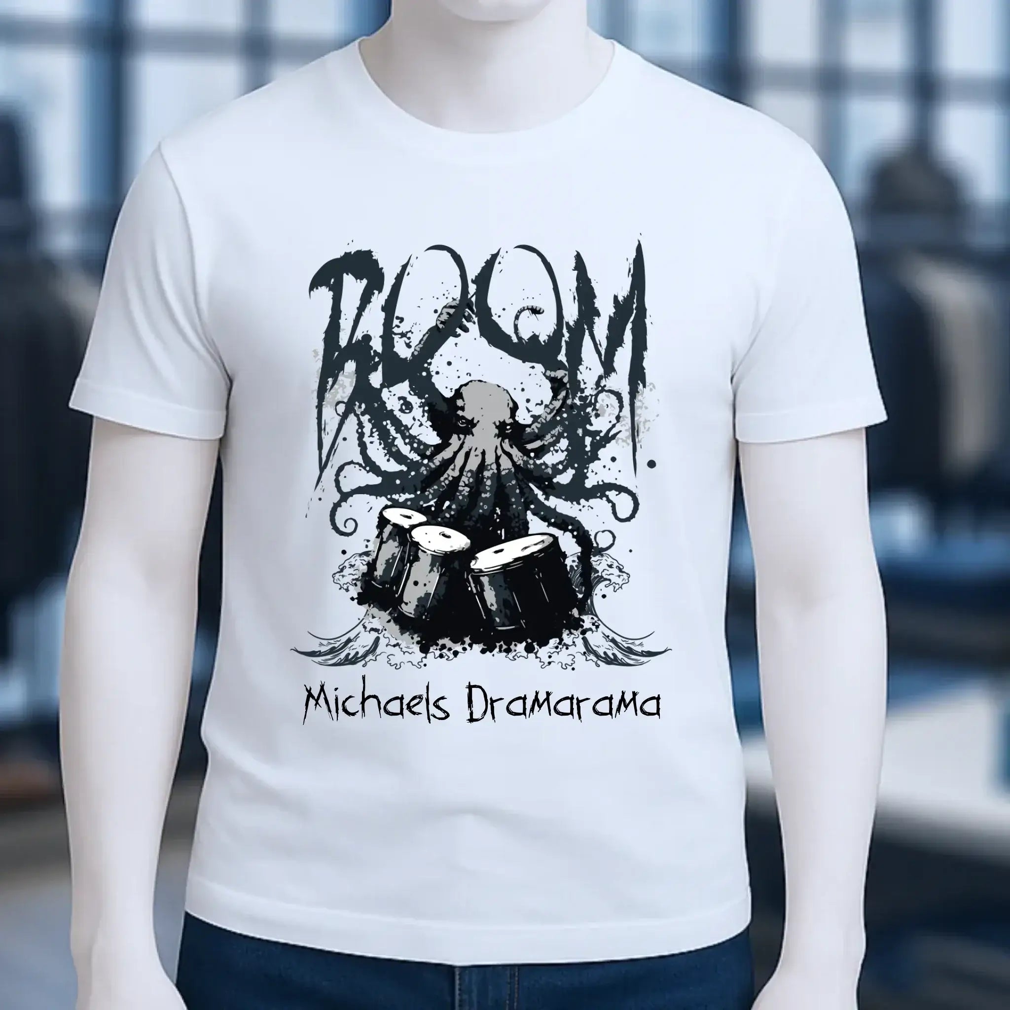 Drama Drummer Schlagzeuger + Wunschtext • Musik • Unisex Premium T-Shirt XS-5XL aus Bio-Baumwolle für Damen & Herren • Exklusivdesign • personalisiert