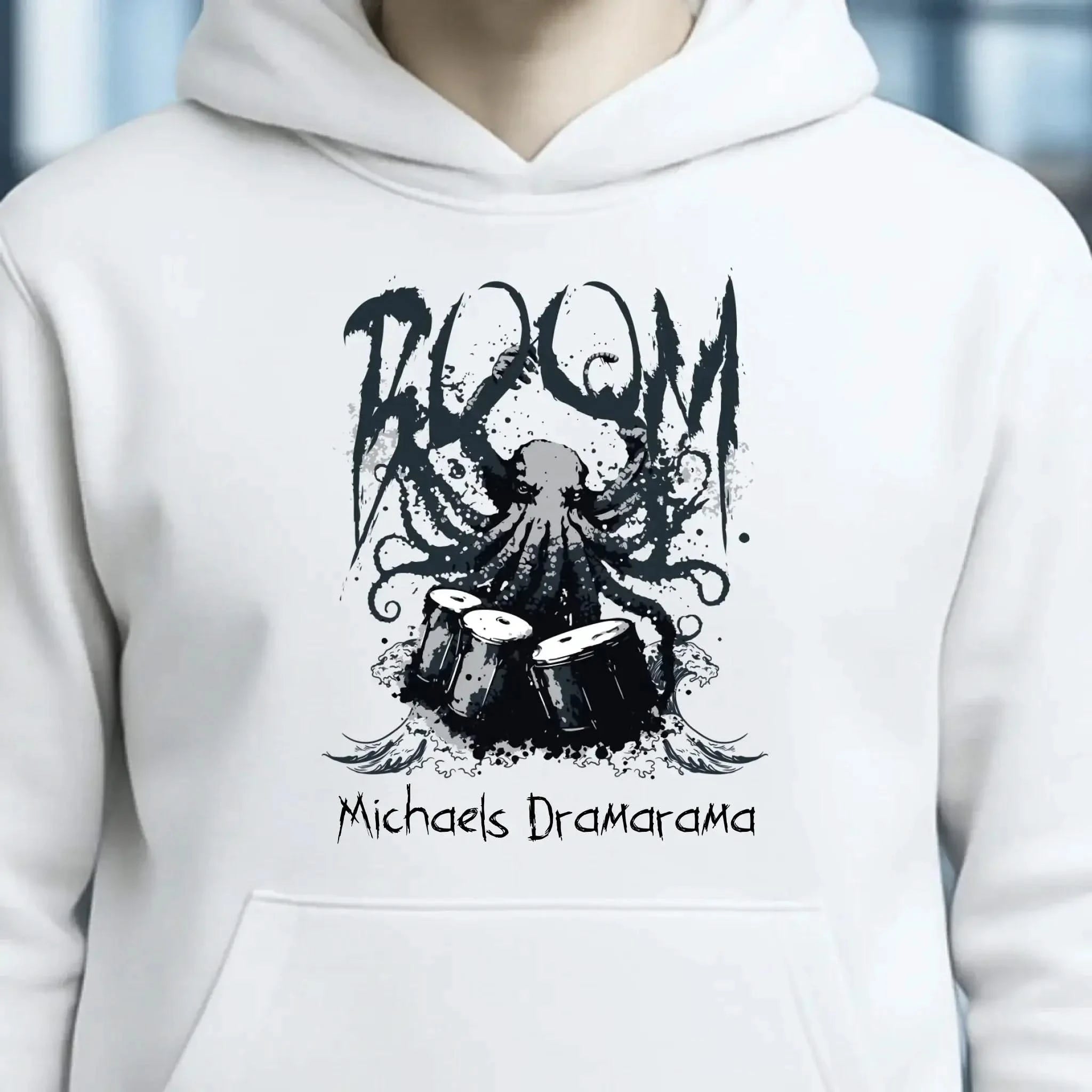 Drama Drummer Schlagzeuger + Wunschtext • Musik • Unisex Premium Hoodie XS-5XL aus Bio-Baumwolle für Damen & Herren