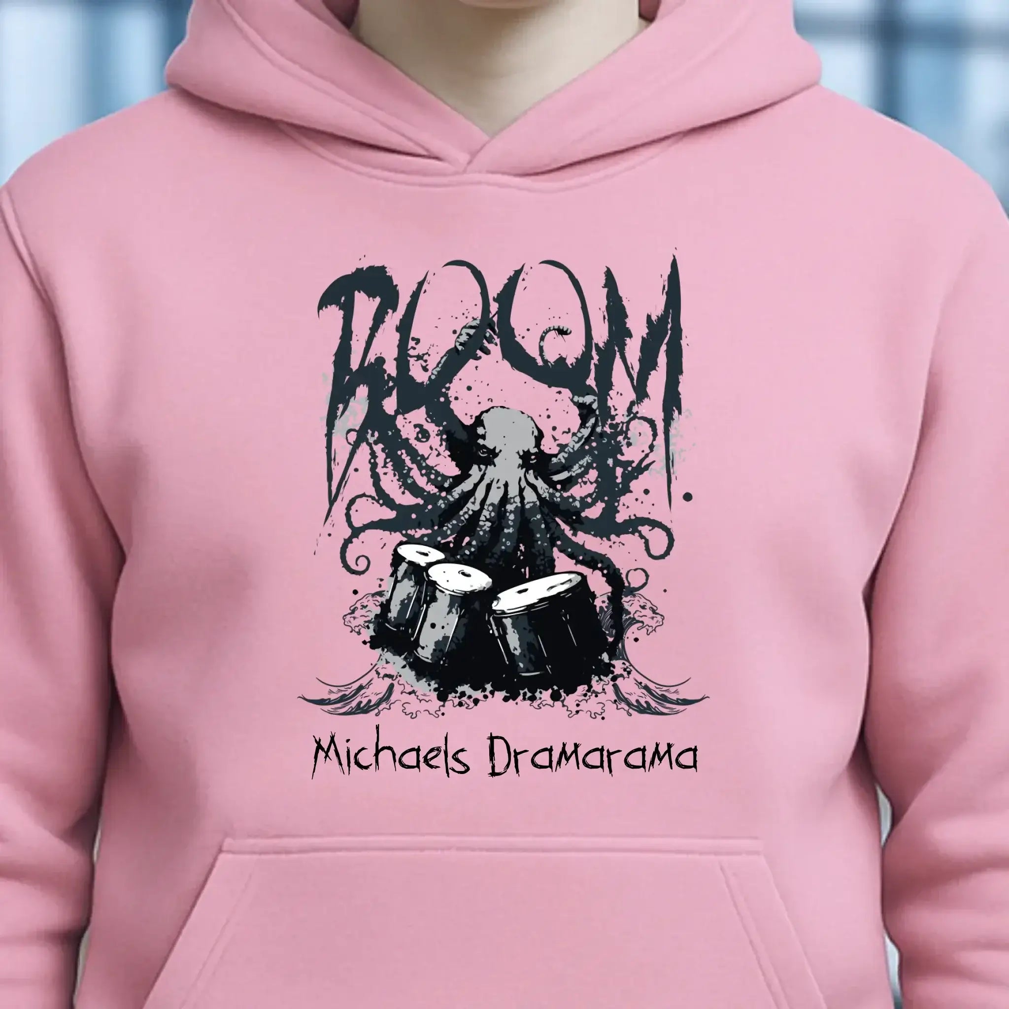Drama Drummer Schlagzeuger + Wunschtext • Musik • Unisex Premium Hoodie XS-5XL aus Bio-Baumwolle für Damen & Herren