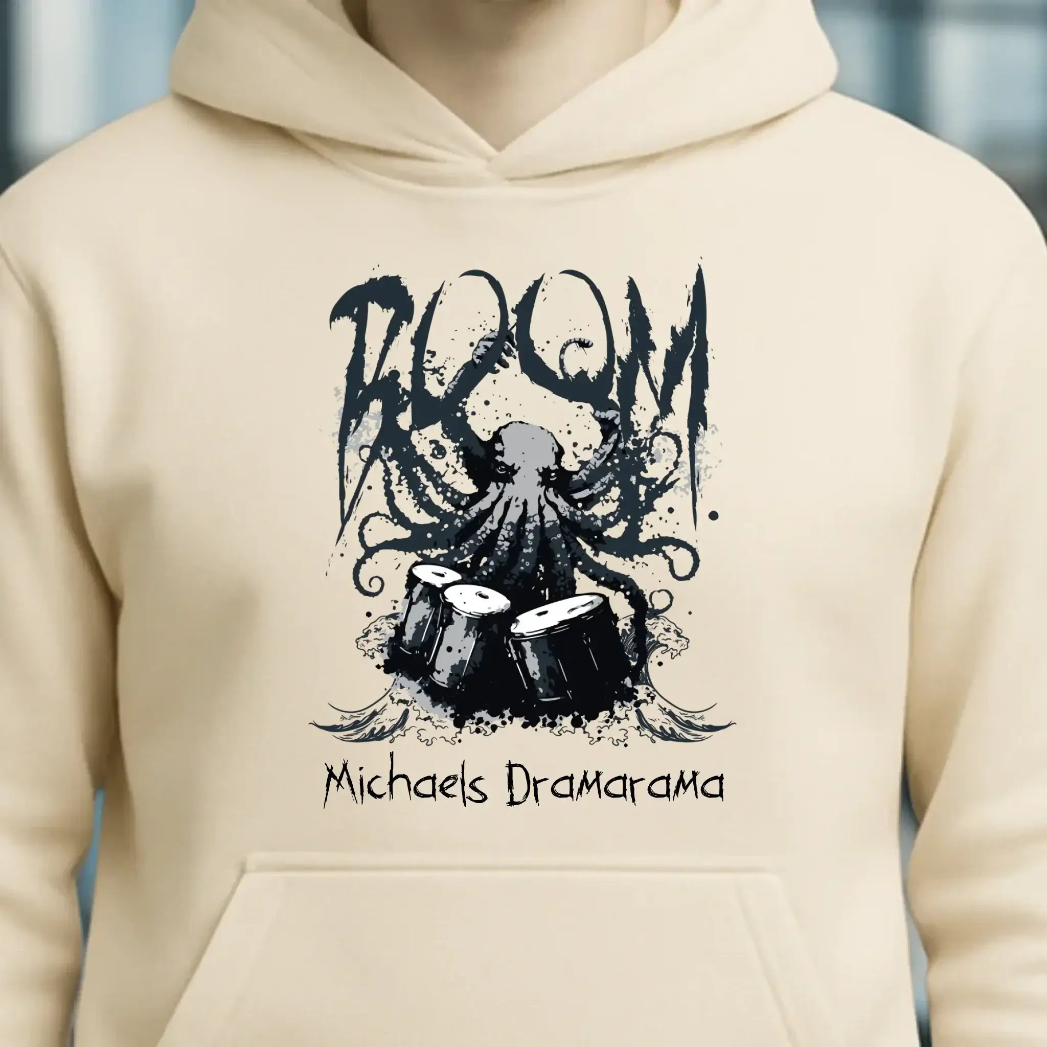 Drama Drummer Schlagzeuger + Wunschtext • Musik • Unisex Premium Hoodie XS-5XL aus Bio-Baumwolle für Damen & Herren