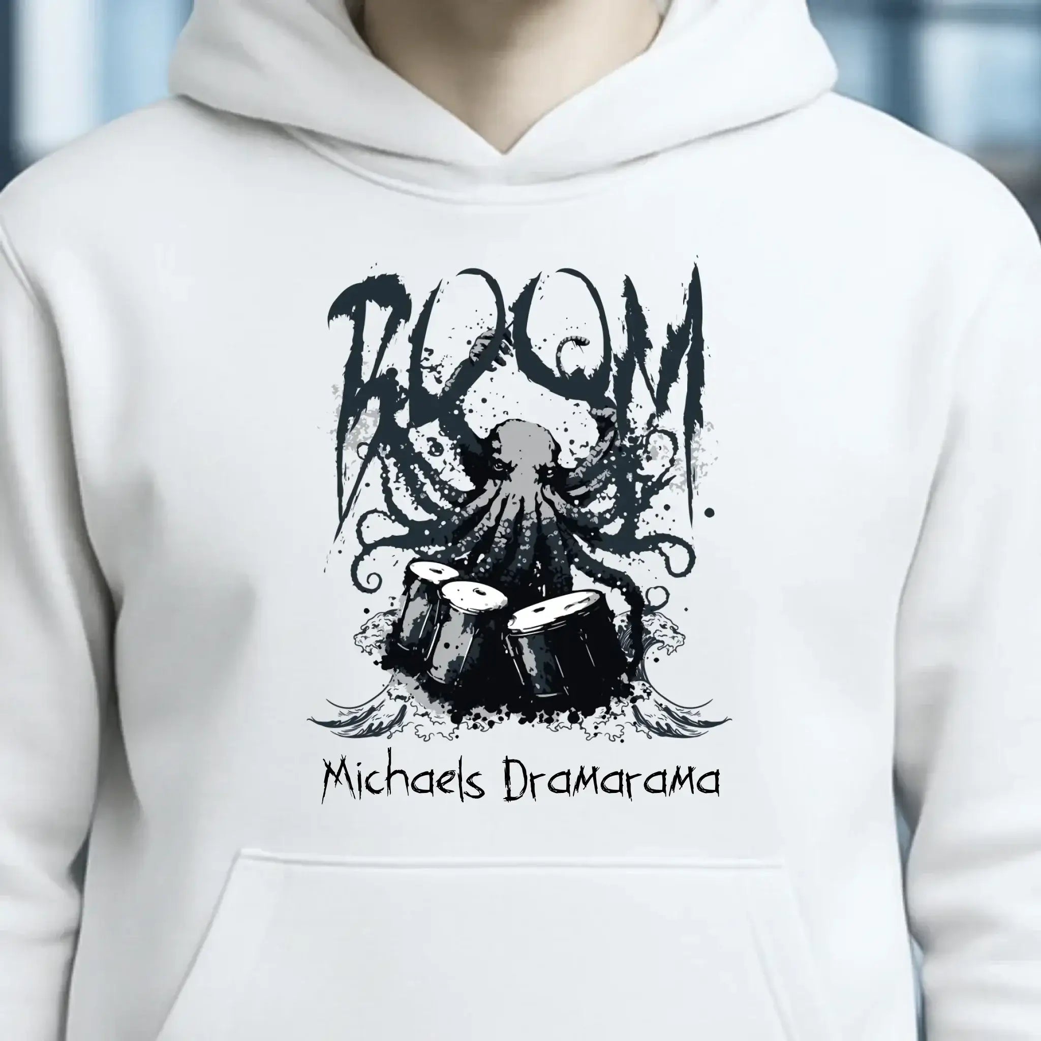 Drama Drummer Schlagzeuger + Wunschtext • Musik • Unisex Premium Hoodie XS-5XL aus Bio-Baumwolle für Damen & Herren