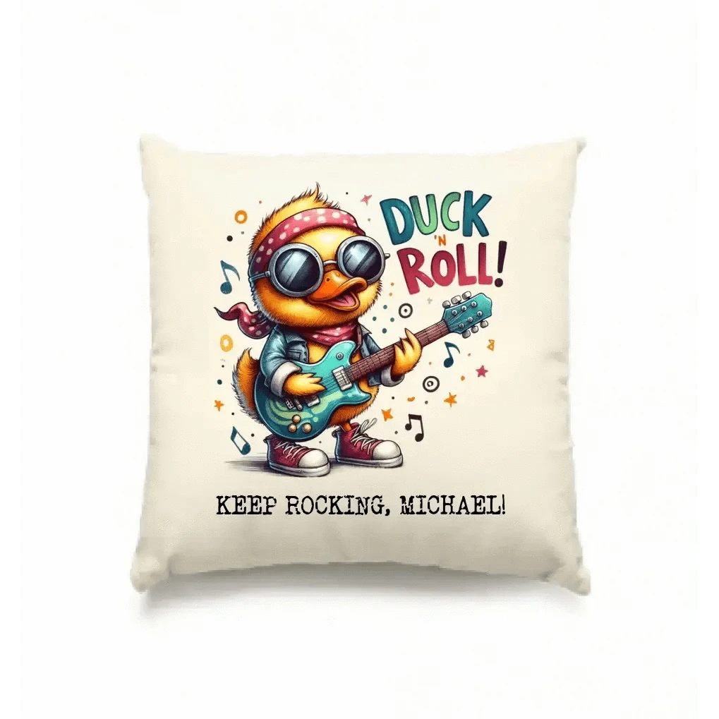 DUCK ´N ROLL • Ente • Kissen 40x40 cm • Exklusivdesign • personalisiert