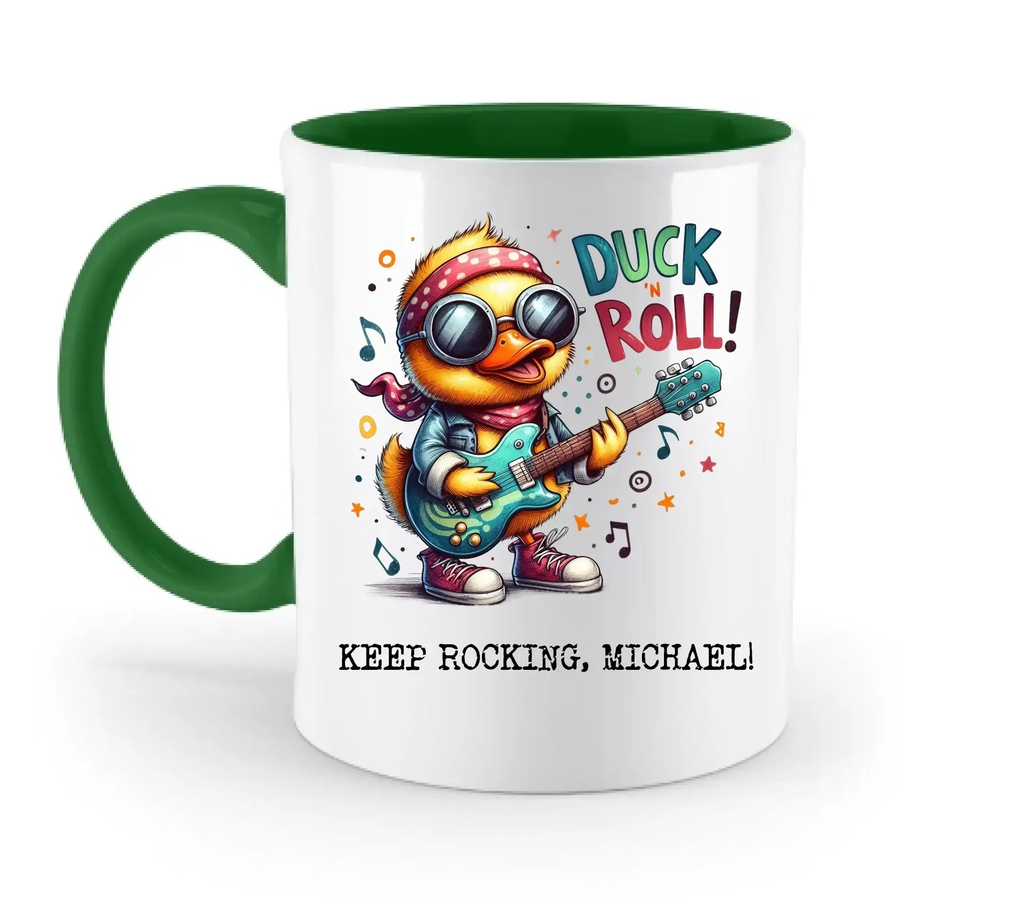 DUCK ´N ROLL • Ente • zweifarbige Tasse • Exklusivdesign • personalisiert - zweifarbige Tasse • spülmaschinengeeignet