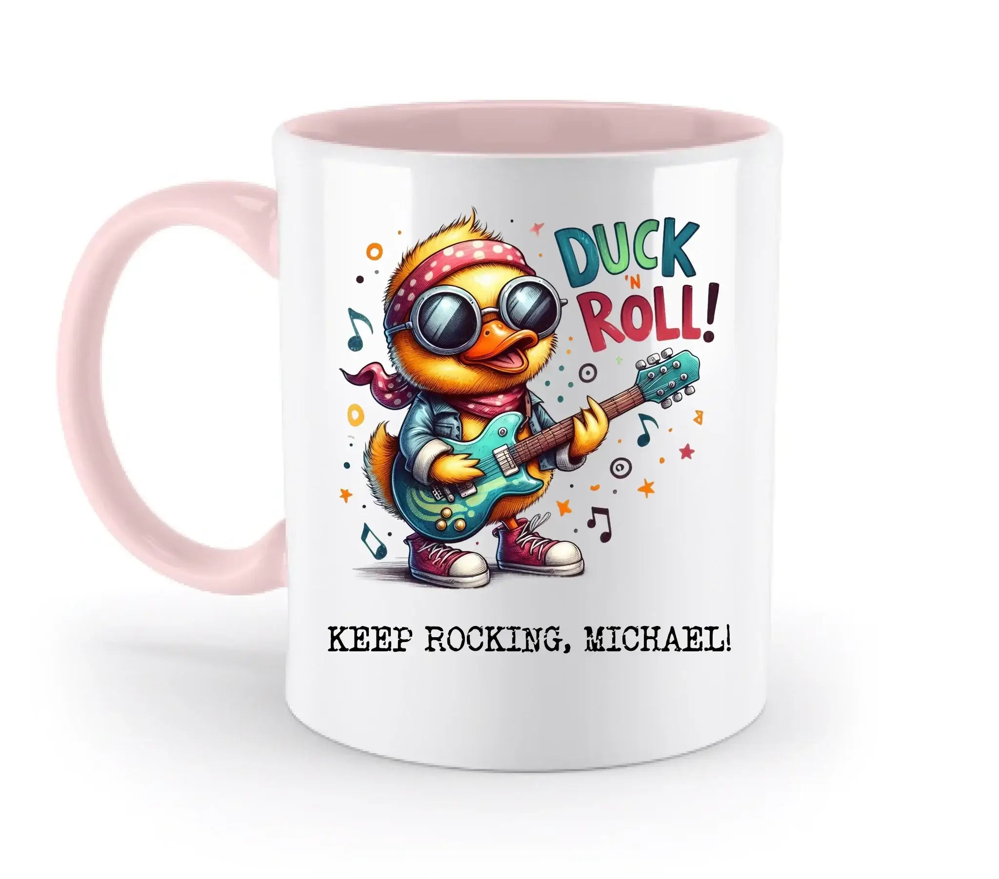 DUCK ´N ROLL • Ente • zweifarbige Tasse • Exklusivdesign • personalisiert - zweifarbige Tasse • spülmaschinengeeignet
