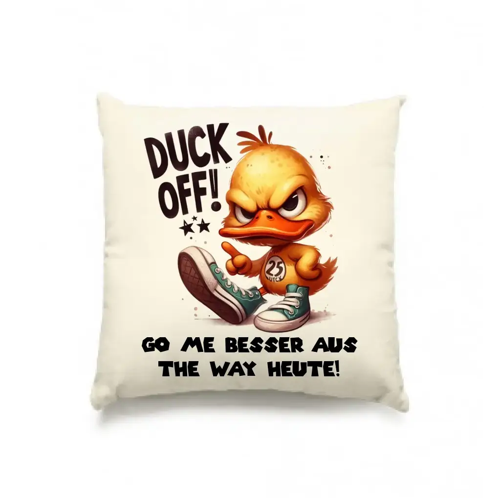 DUCK OFF • Ente • Kissen 40x40 cm • Exklusivdesign • personalisiert