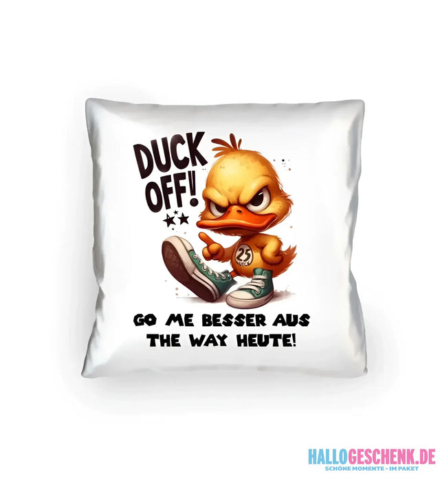 DUCK OFF • Ente • Kissen 40x40 cm • Exklusivdesign • personalisiert