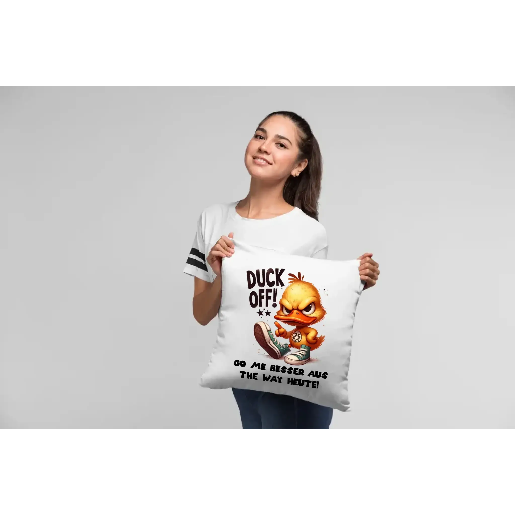 DUCK OFF • Ente • Kissen 40x40 cm • Exklusivdesign • personalisiert