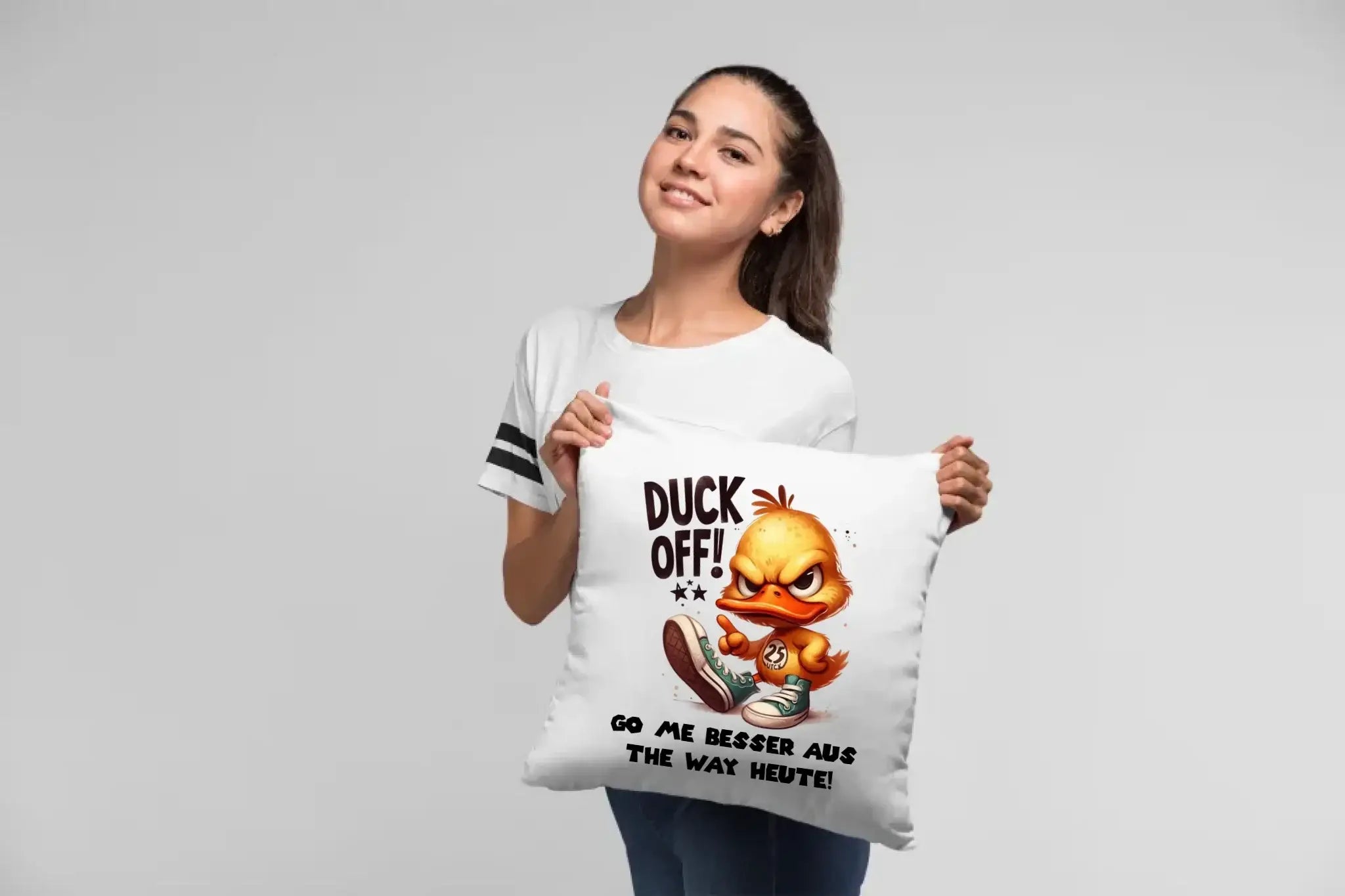 DUCK OFF • Ente • Kissen 40x40 cm • Exklusivdesign • personalisiert