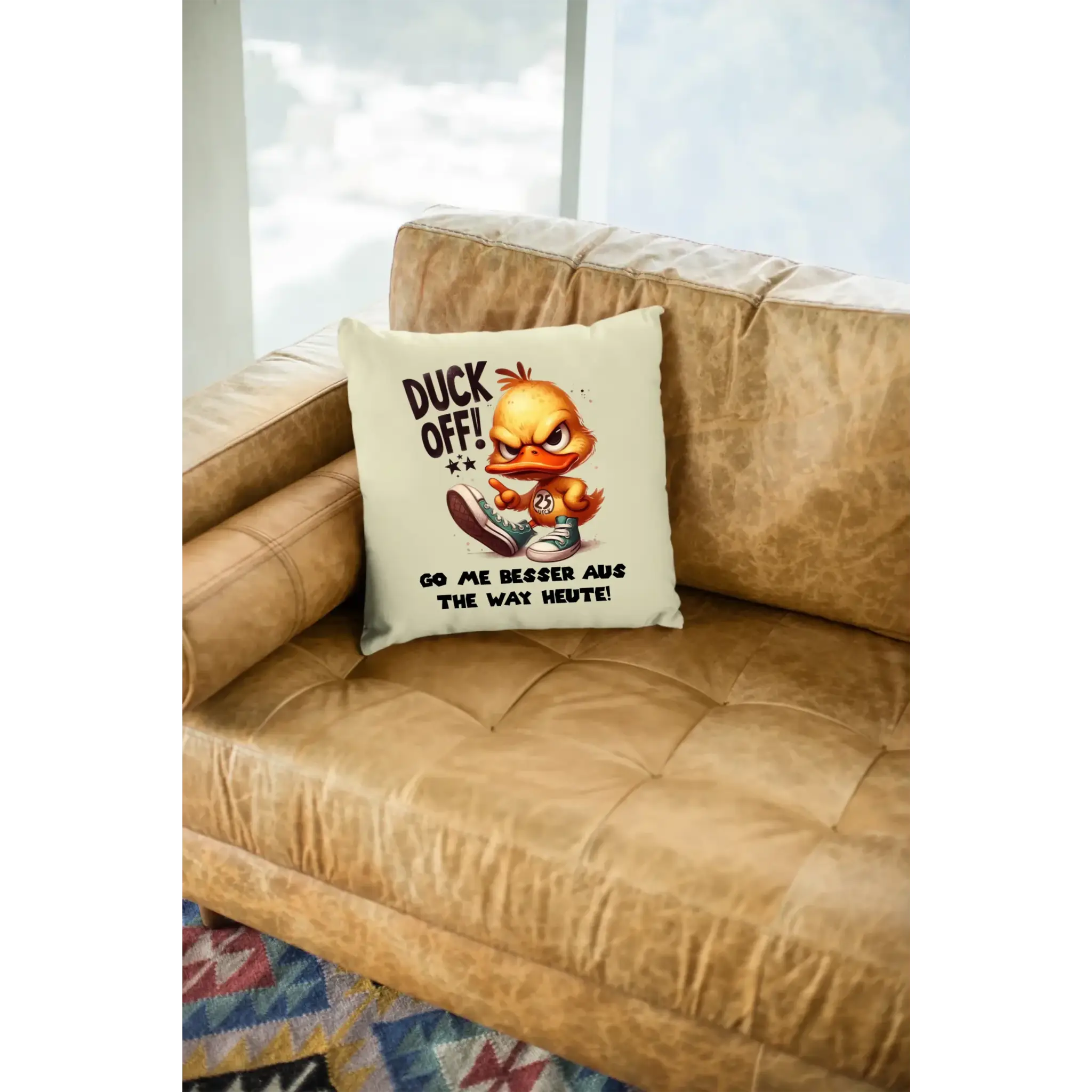 DUCK OFF • Ente • Kissen 40x40 cm • Exklusivdesign • personalisiert