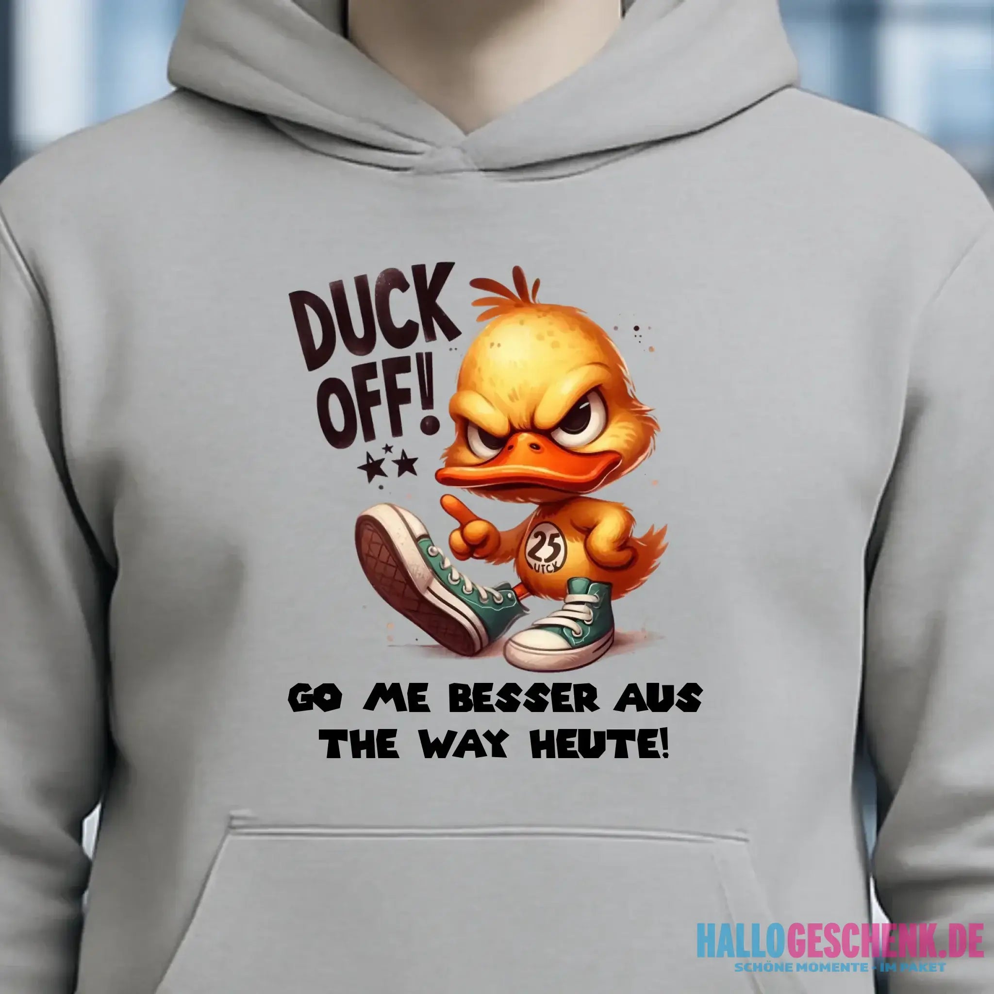 DUCK OFF • ENTE • Unisex Premium Hoodie XS-5XL aus Bio-Baumwolle für Damen & Herren • Exklusivdesign • personalisiert