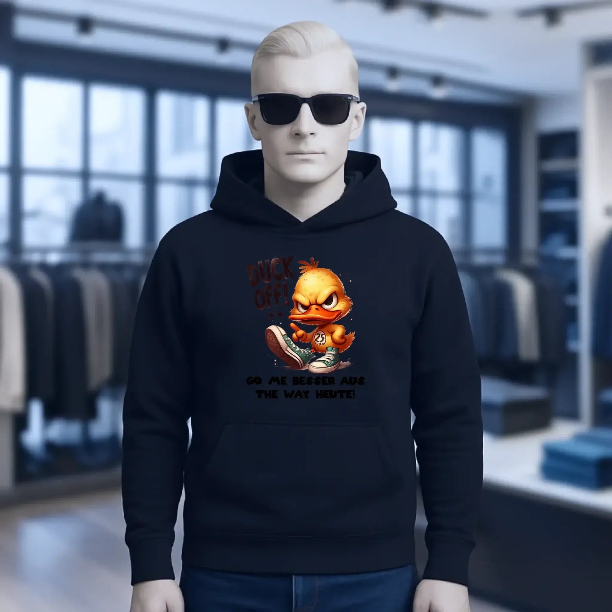 DUCK OFF • ENTE • Unisex Premium Hoodie XS-5XL aus Bio-Baumwolle für Damen & Herren • Exklusivdesign • personalisiert