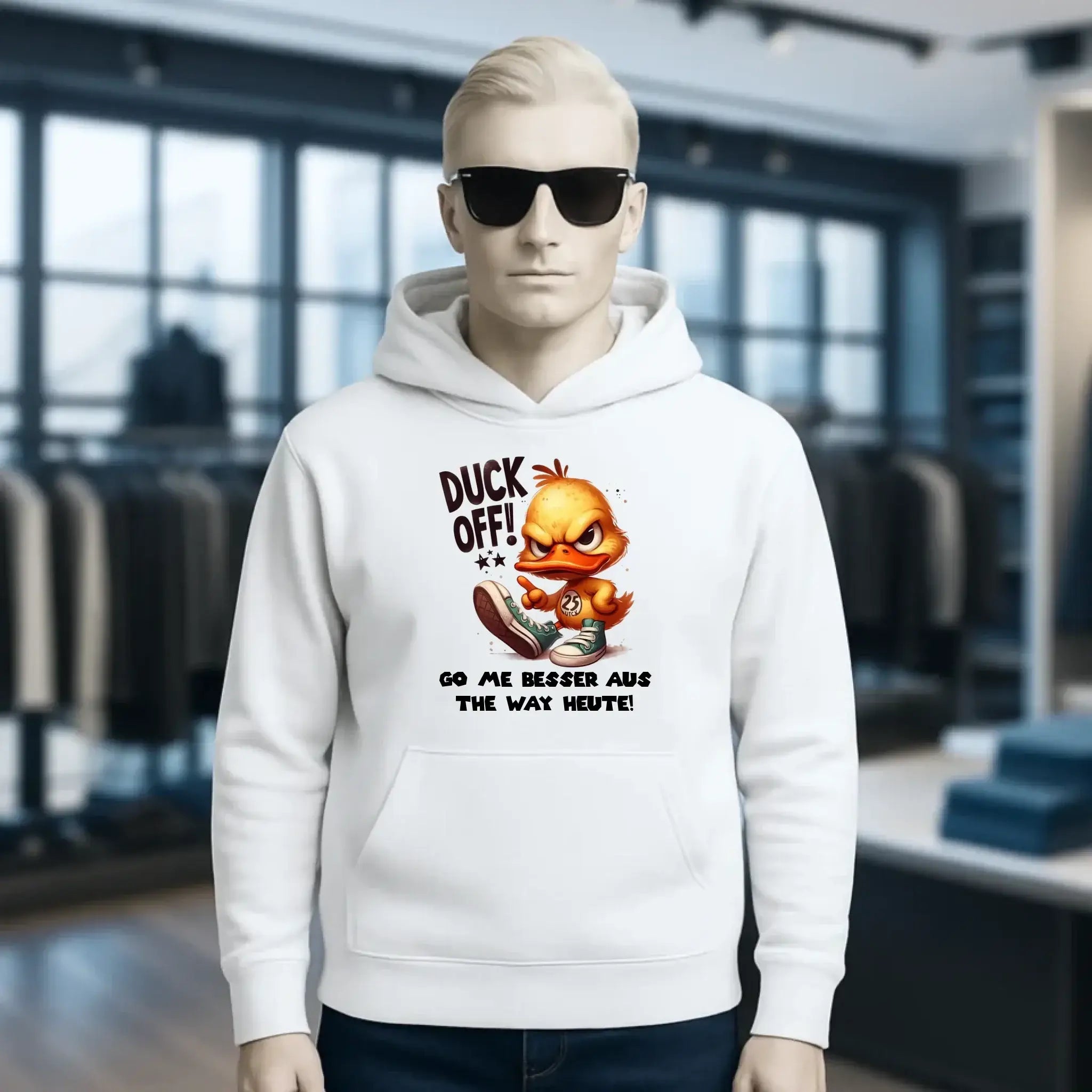 DUCK OFF • ENTE • Unisex Premium Hoodie XS-5XL aus Bio-Baumwolle für Damen & Herren • Exklusivdesign • personalisiert