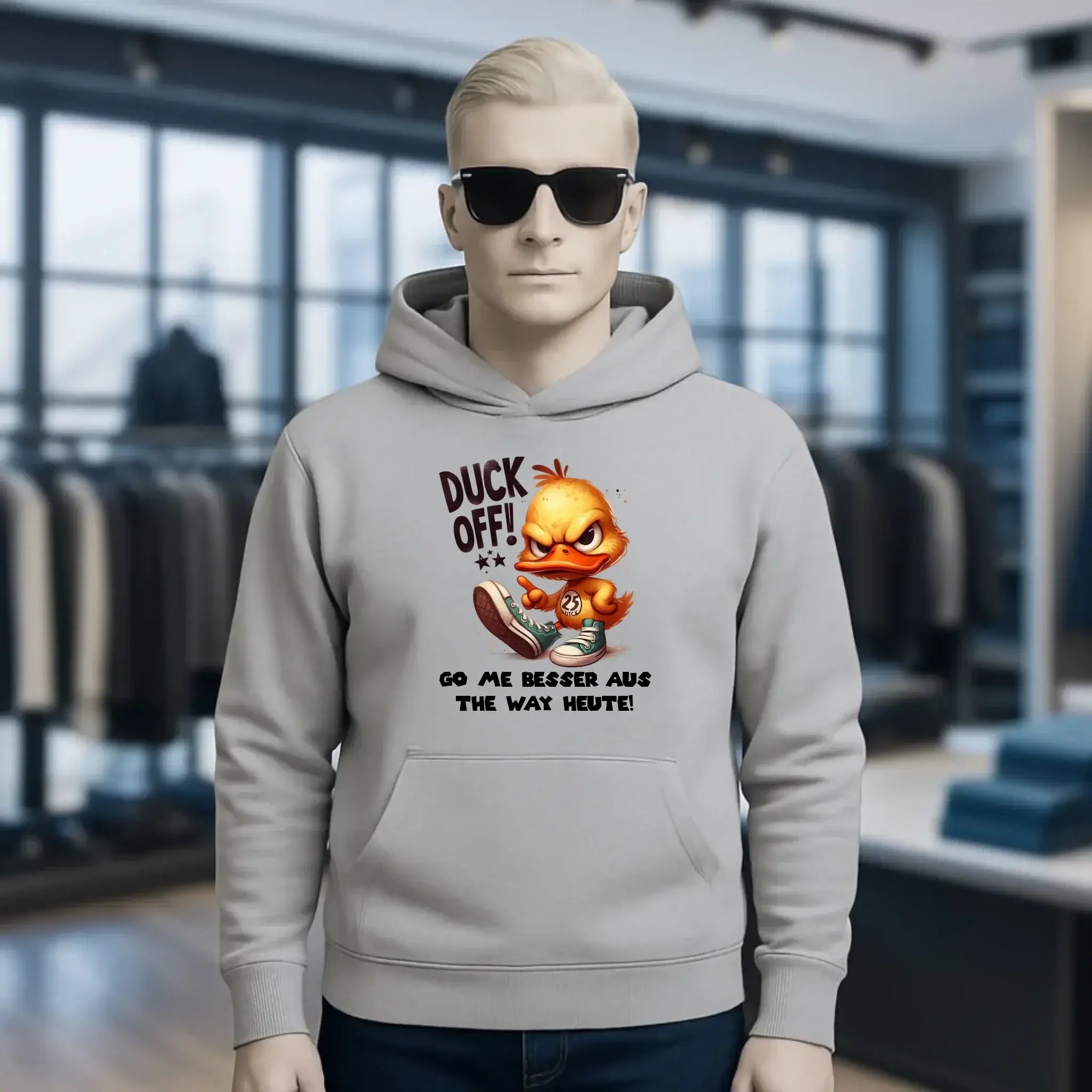 DUCK OFF • ENTE • Unisex Premium Hoodie XS-5XL aus Bio-Baumwolle für Damen & Herren • Exklusivdesign • personalisiert