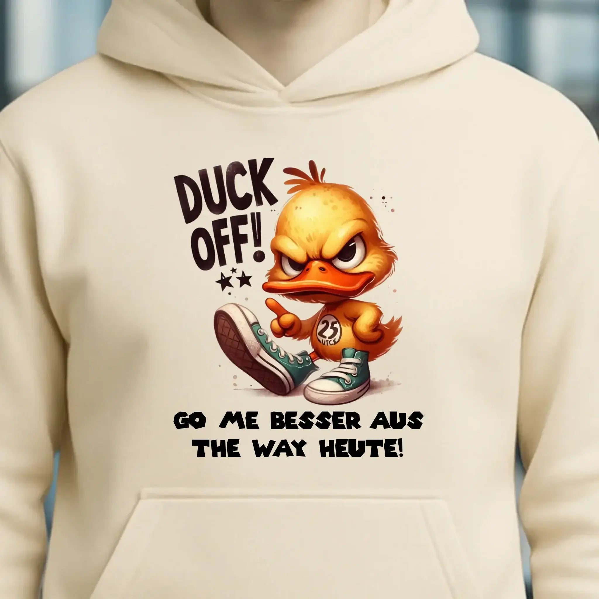 DUCK OFF • ENTE • Unisex Premium Hoodie XS-5XL aus Bio-Baumwolle für Damen & Herren • Exklusivdesign • personalisiert