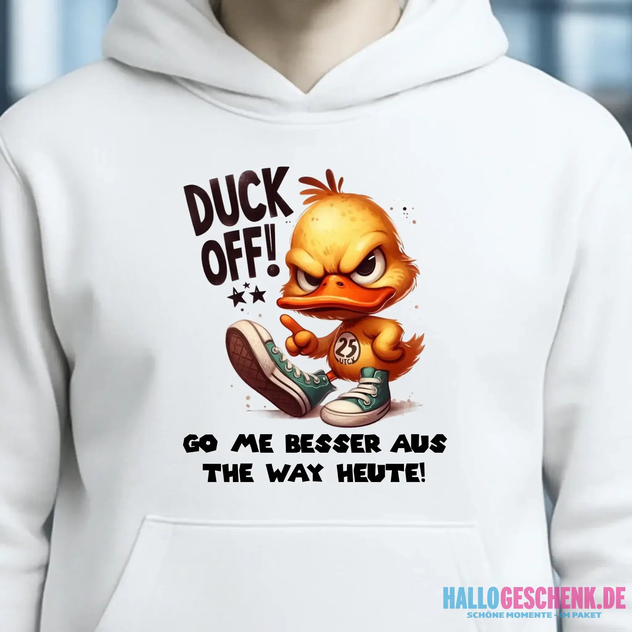 DUCK OFF • ENTE • Unisex Premium Hoodie XS-5XL aus Bio-Baumwolle für Damen & Herren • Exklusivdesign • personalisiert