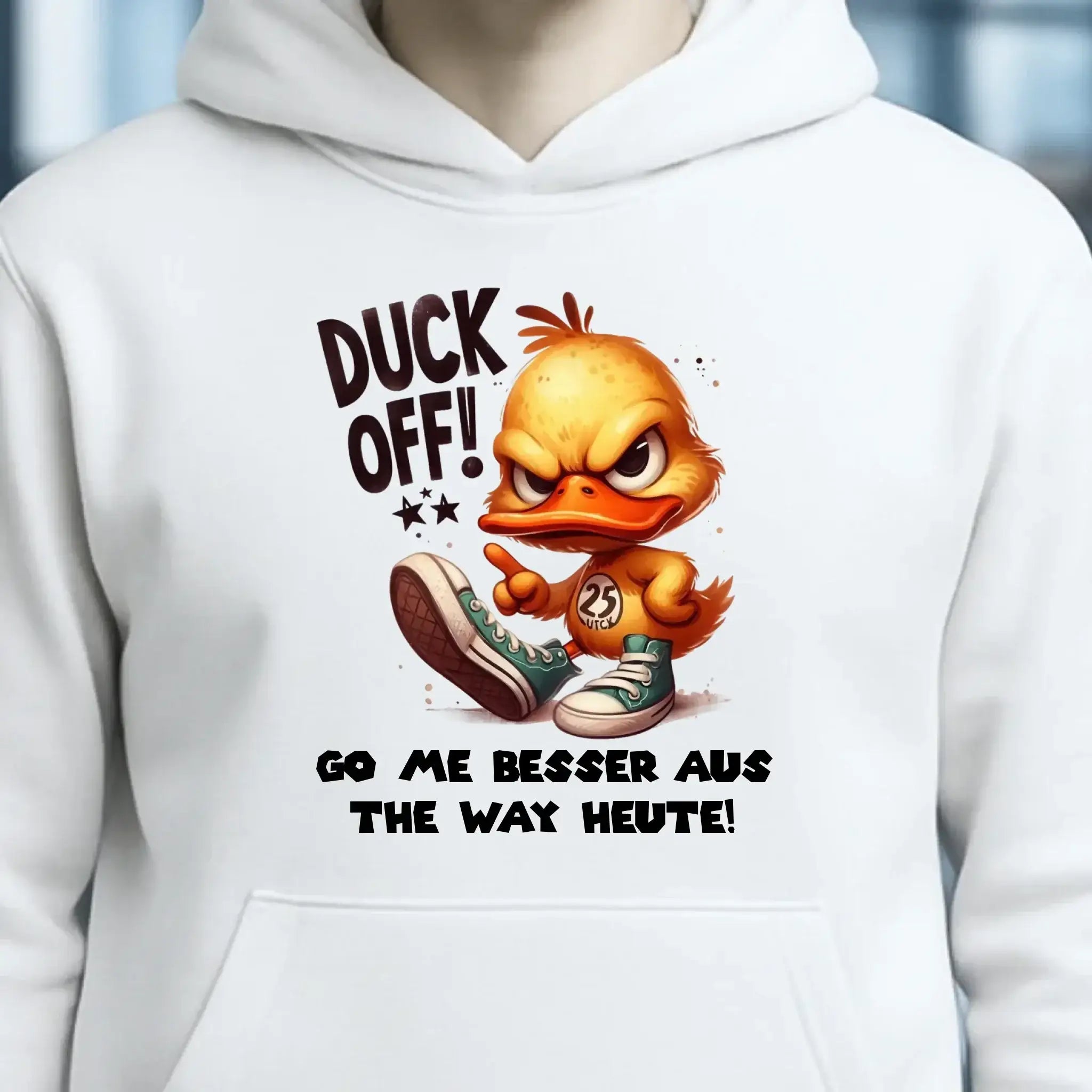 DUCK OFF • ENTE • Unisex Premium Hoodie XS-5XL aus Bio-Baumwolle für Damen & Herren • Exklusivdesign • personalisiert