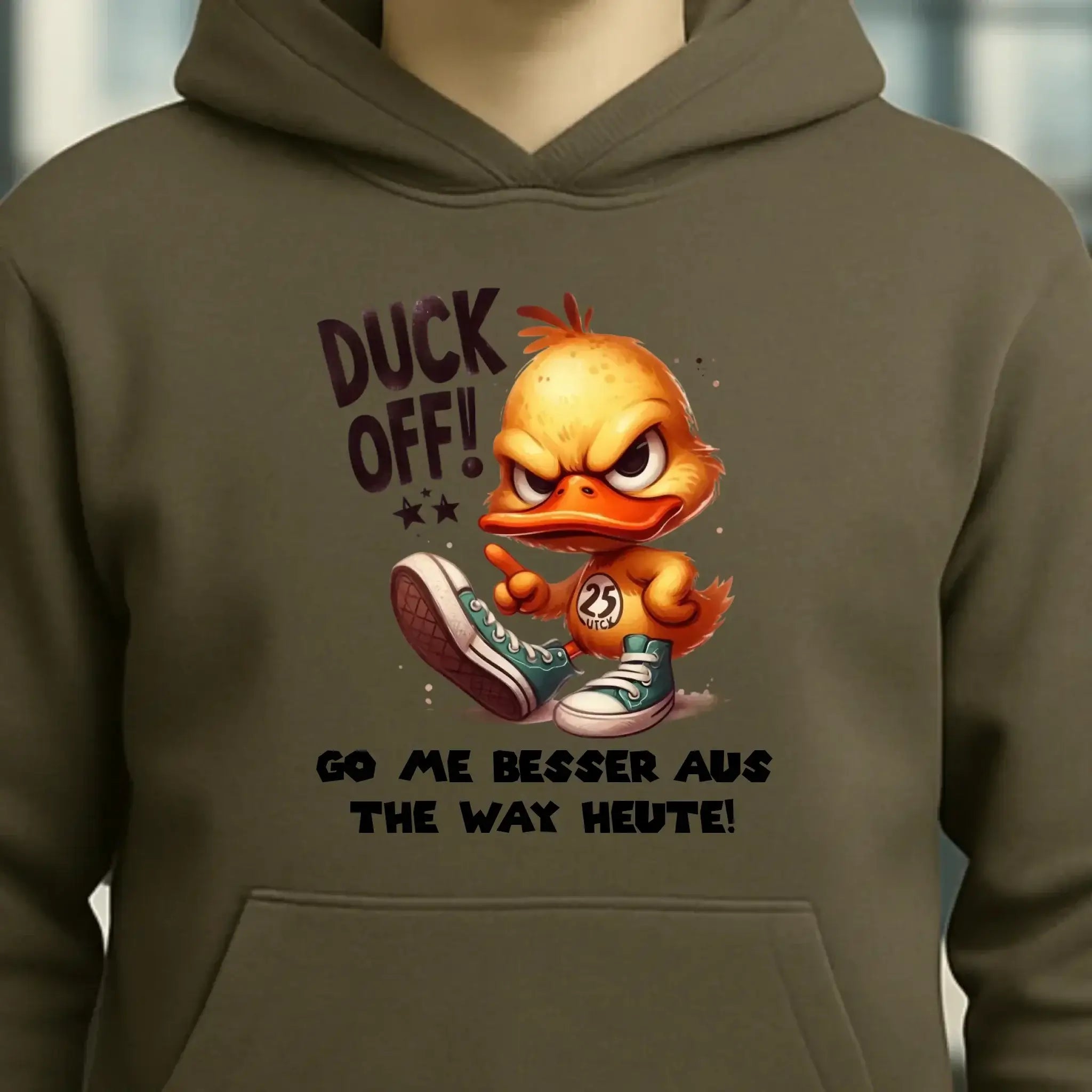 DUCK OFF • ENTE • Unisex Premium Hoodie XS-5XL aus Bio-Baumwolle für Damen & Herren • Exklusivdesign • personalisiert