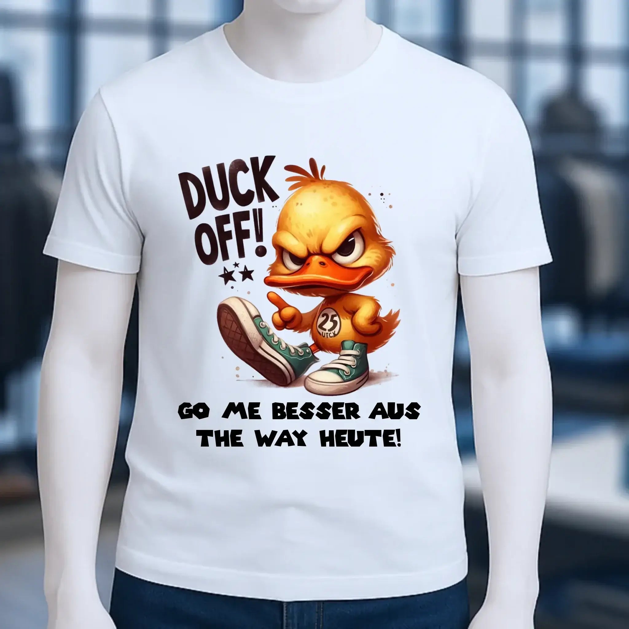 DUCK OFF • ENTE • Unisex Premium T-Shirt XS-5XL aus Bio-Baumwolle für Damen & Herren • Exklusivdesign • personalisiert