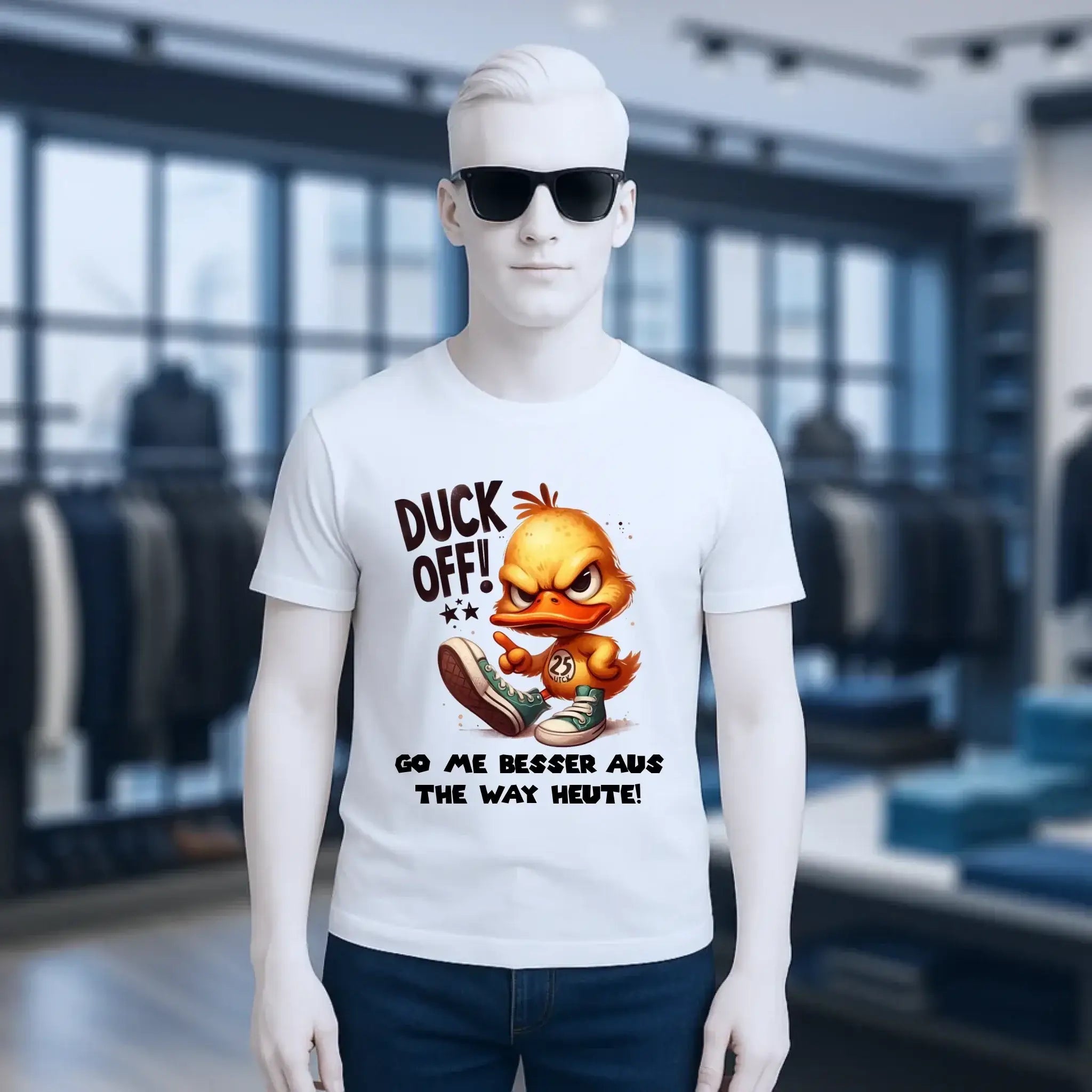 DUCK OFF • ENTE • Unisex Premium T-Shirt XS-5XL aus Bio-Baumwolle für Damen & Herren • Exklusivdesign • personalisiert