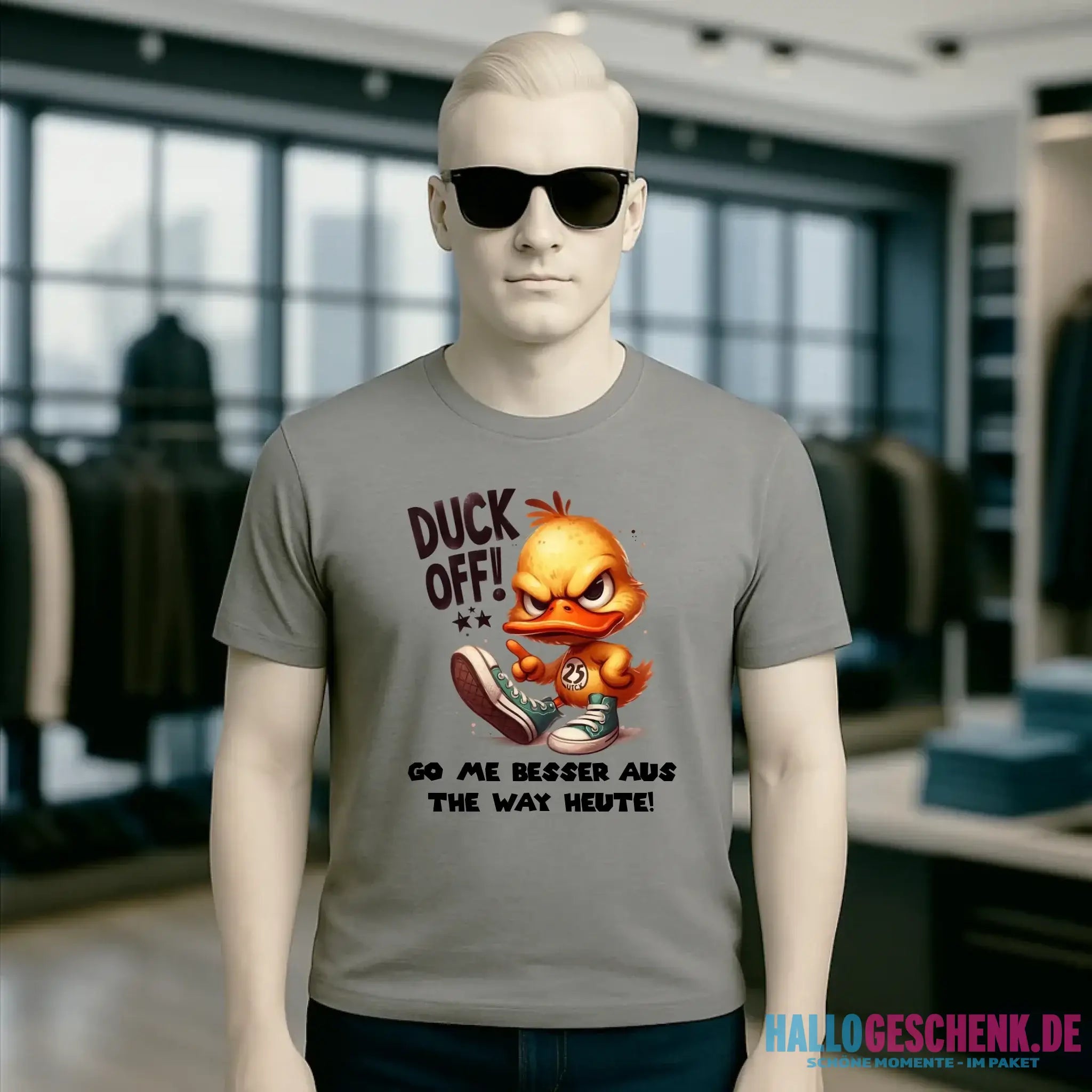 DUCK OFF • ENTE • Unisex Premium T-Shirt XS-5XL aus Bio-Baumwolle für Damen & Herren • Exklusivdesign • personalisiert