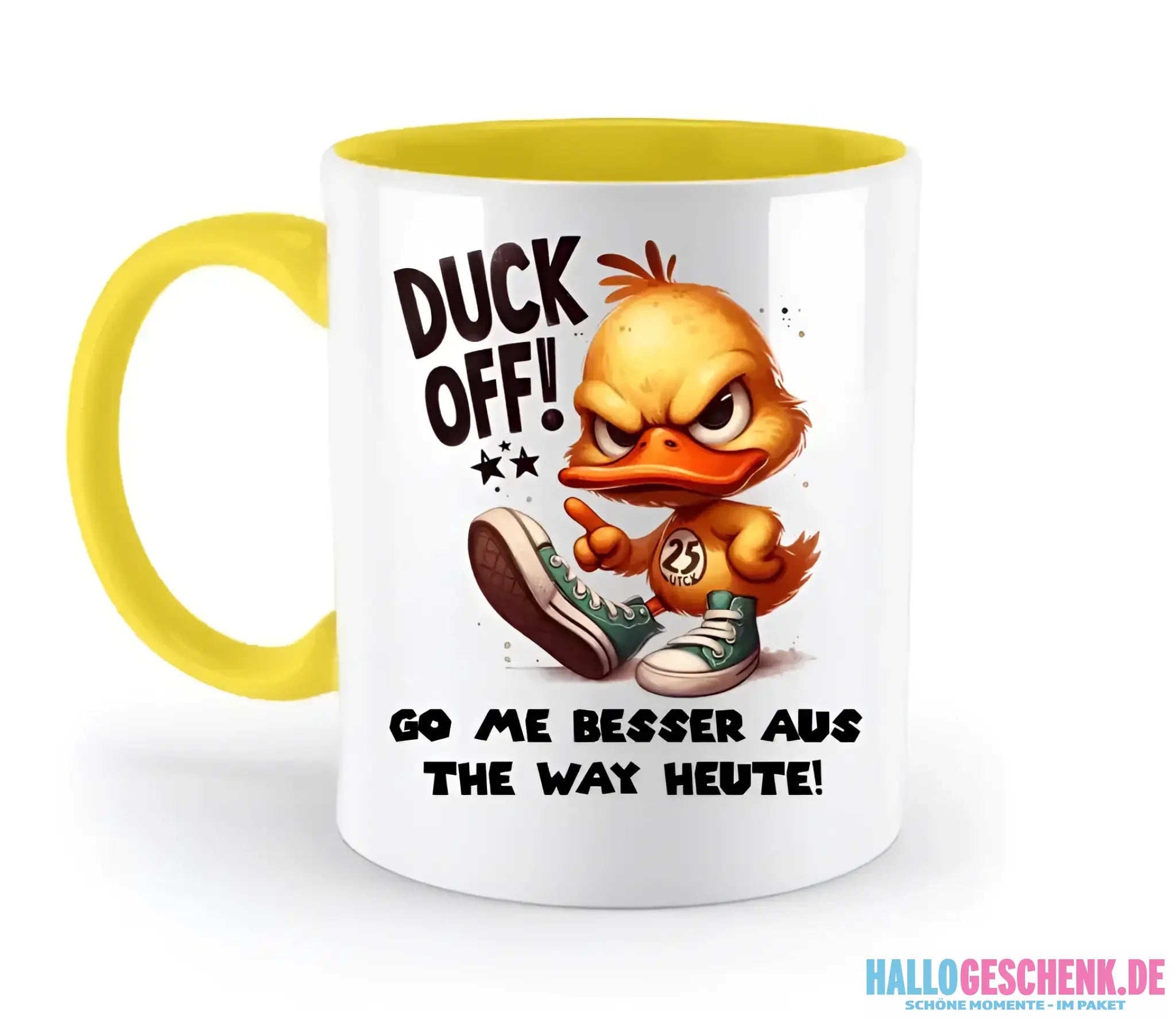 DUCK OFF • Ente • zweifarbige Tasse • Exklusivdesign • personalisiert