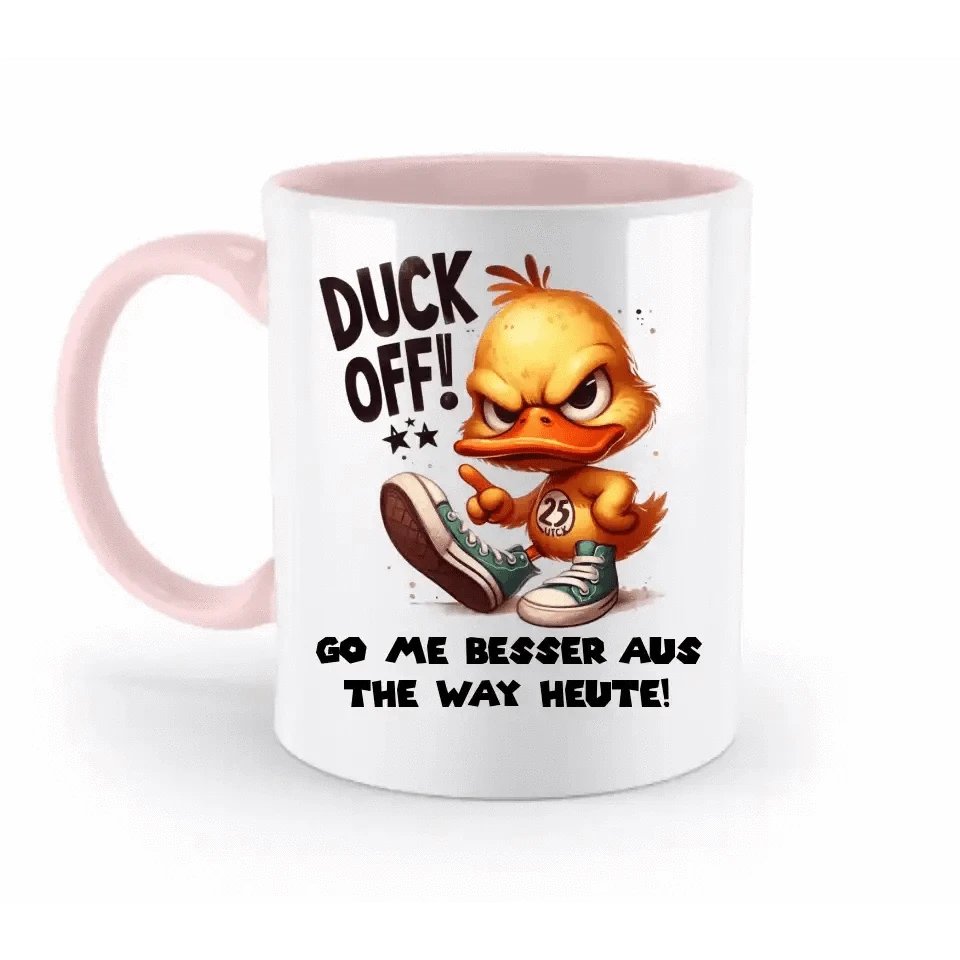 DUCK OFF • Ente • zweifarbige Tasse • Exklusivdesign • personalisiert