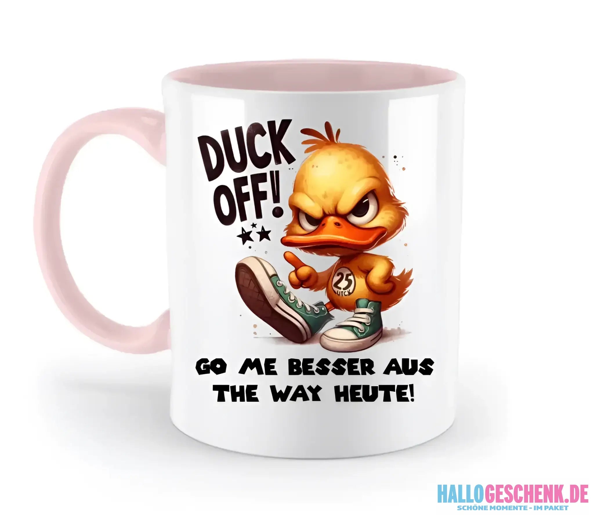 DUCK OFF • Ente • zweifarbige Tasse • Exklusivdesign • personalisiert