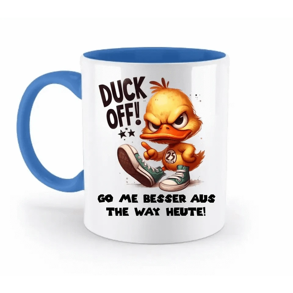 DUCK OFF • Ente • zweifarbige Tasse • Exklusivdesign • personalisiert