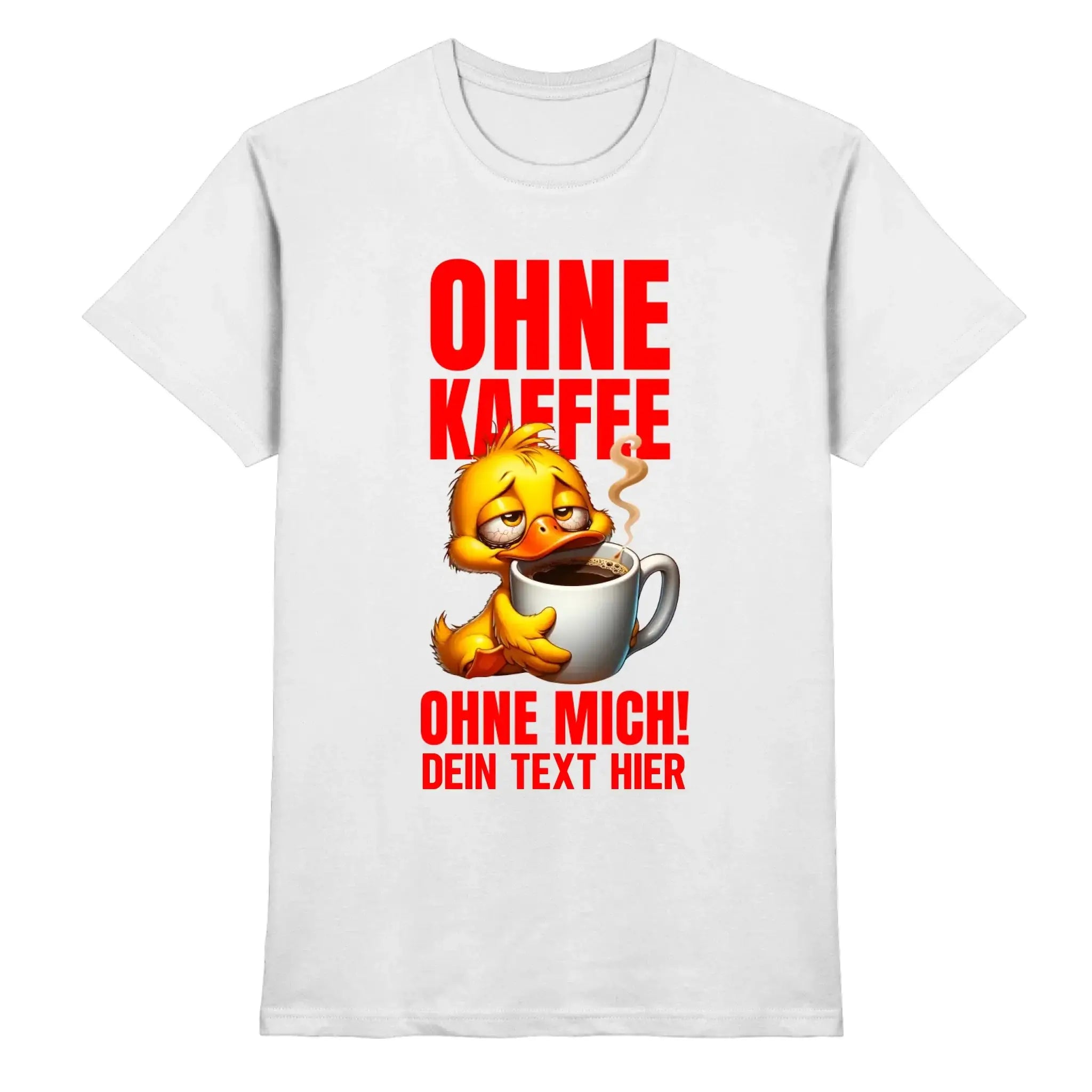 Duck off! • mehrere Artikel • ’Statement-Collection’ • Wunschtext • Mein Motiv - Premium Herren T-Shirt / White / XS