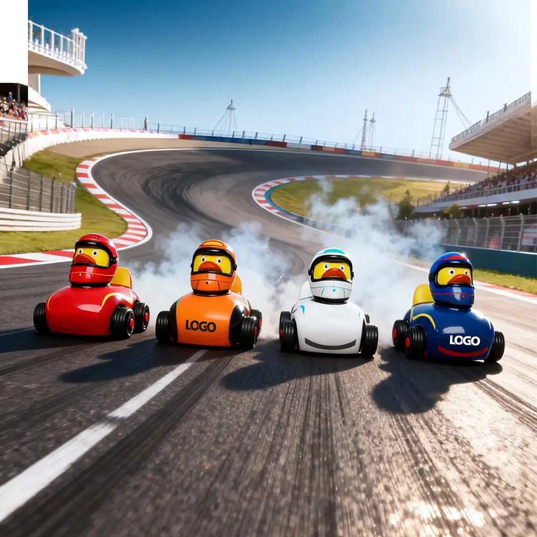 Ducks on Wheels (Rot/Gelb) • Auto/Rennfahrer • Badeente / Quietscheente von Schnabels - Badeenten