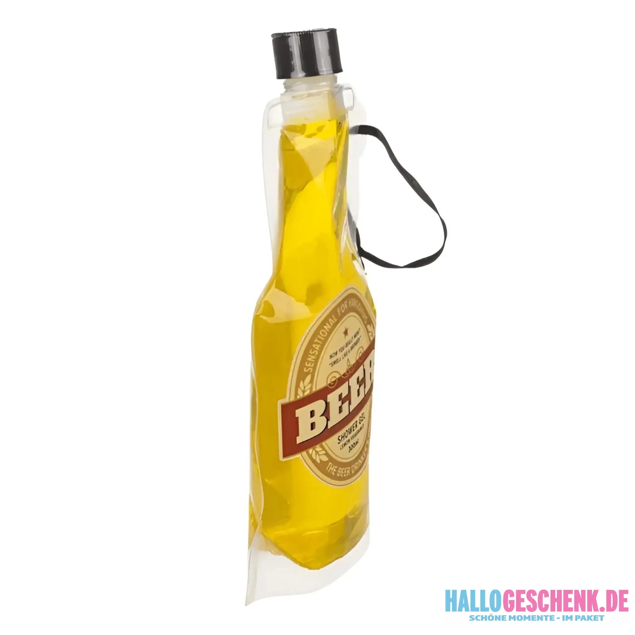 Duschgel mit Zitronenduft • Bier • Beer • ca. 300 ml im PET-Beutel • Scherzartikel • Wiederverwendbar