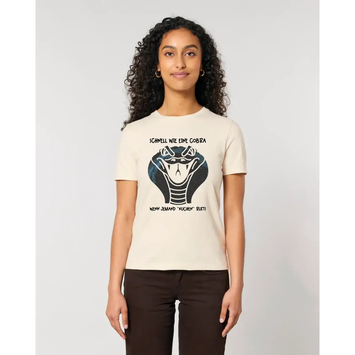 Echte Sternenkarte als Cobra + Text • Ladies Premium T-Shirt XS-2XL aus Bio-Baumwolle für Damen • Exklusivdesign • personalisiert