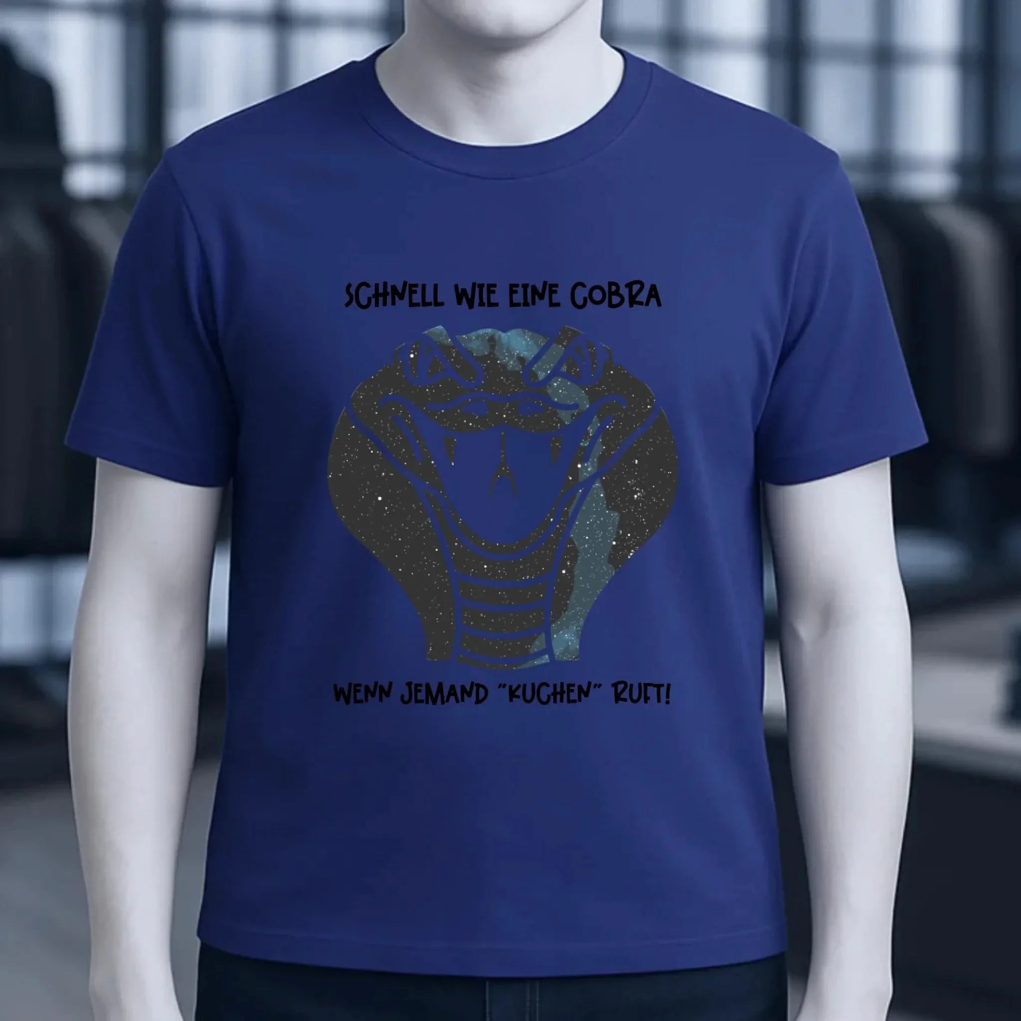 Echte Sternenkarte als Cobra + Text • Unisex Premium T-Shirt XS-5XL aus Bio-Baumwolle für Damen & Herren • Exklusivdesign • personalisiert