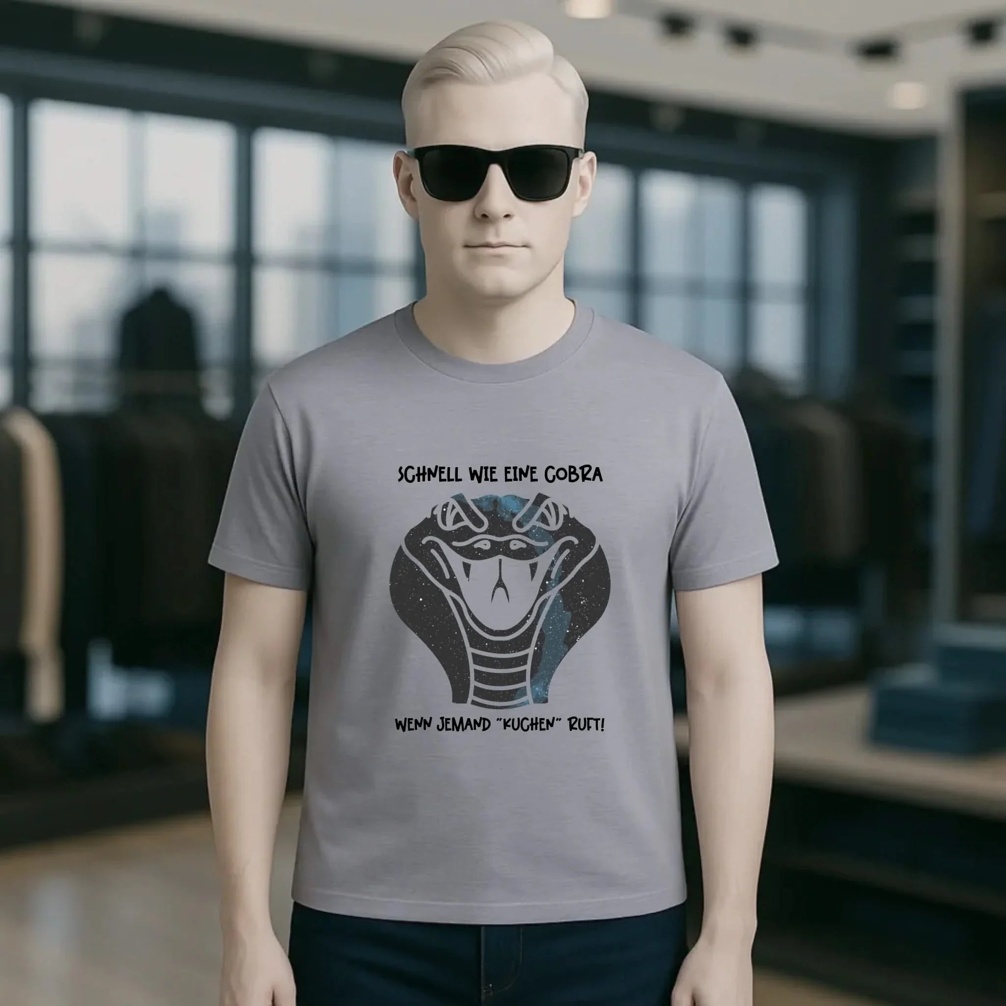 Echte Sternenkarte als Cobra + Text • Unisex Premium T-Shirt XS-5XL aus Bio-Baumwolle für Damen & Herren • Exklusivdesign • personalisiert