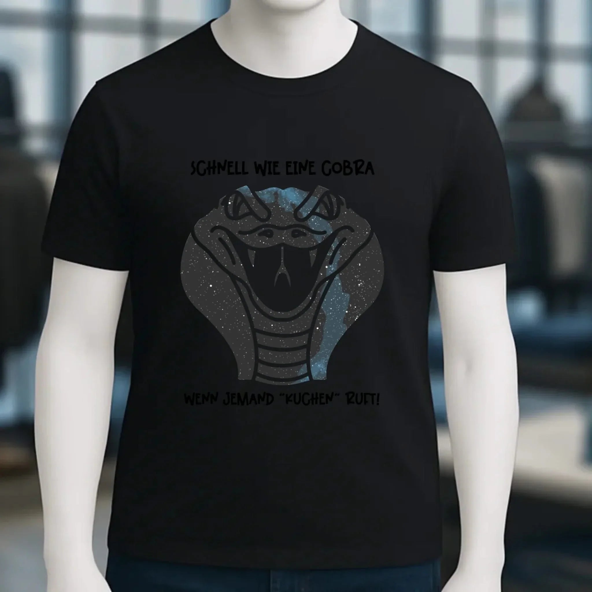 Echte Sternenkarte als Cobra + Text • Unisex Premium T-Shirt XS-5XL aus Bio-Baumwolle für Damen & Herren • Exklusivdesign • personalisiert