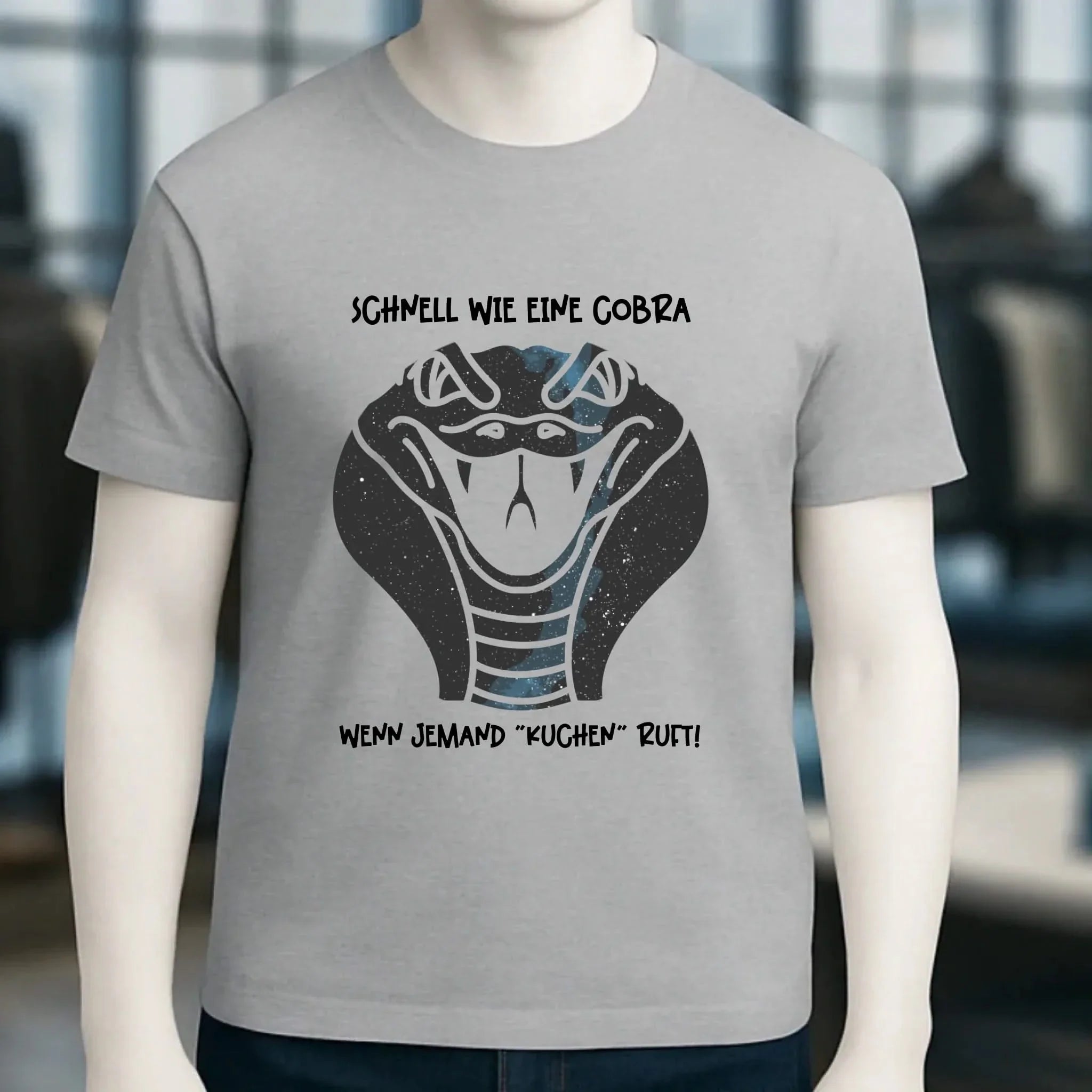 Echte Sternenkarte als Cobra + Text • Unisex Premium T-Shirt XS-5XL aus Bio-Baumwolle für Damen & Herren • Exklusivdesign • personalisiert