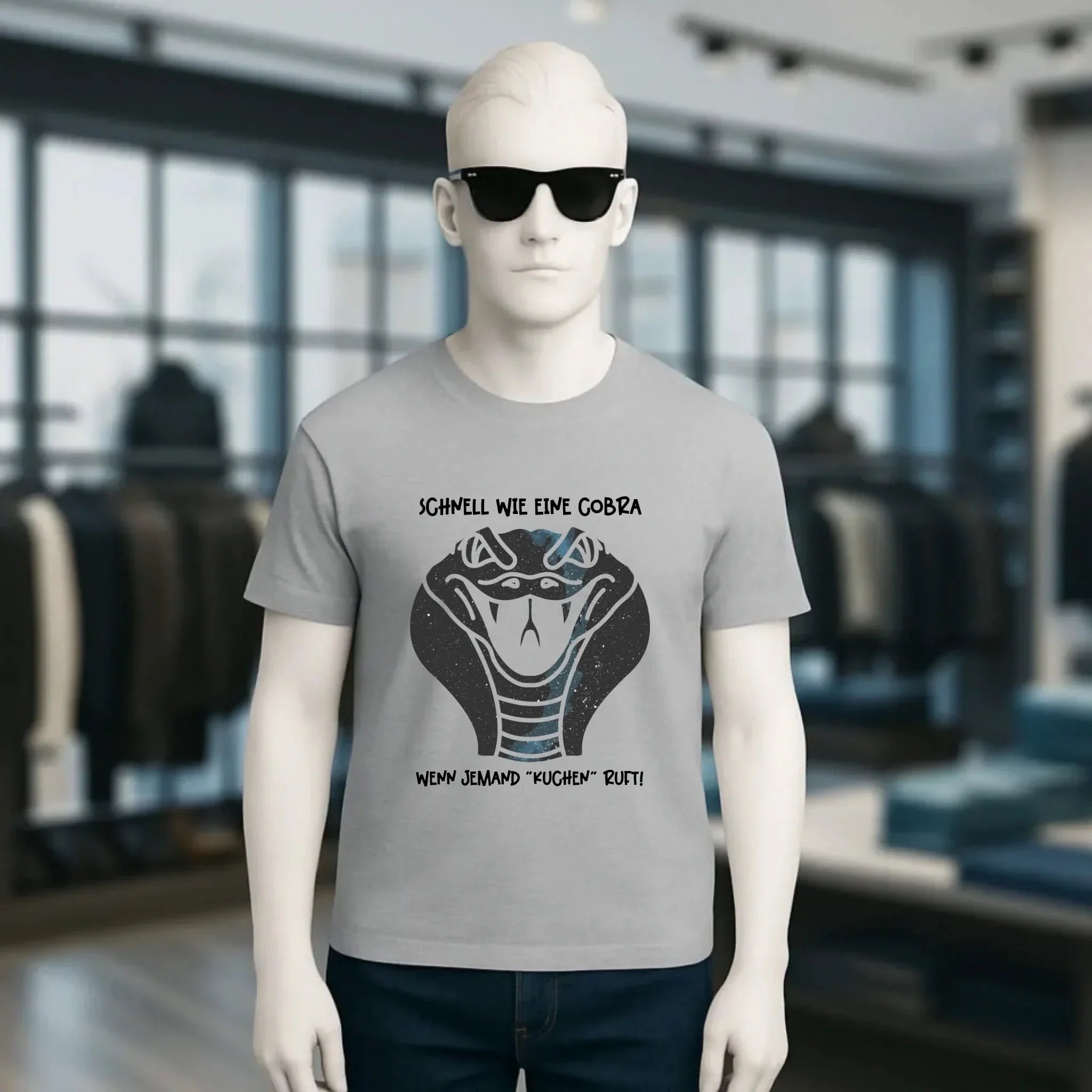 Echte Sternenkarte als Cobra + Text • Unisex Premium T-Shirt XS-5XL aus Bio-Baumwolle für Damen & Herren • Exklusivdesign • personalisiert