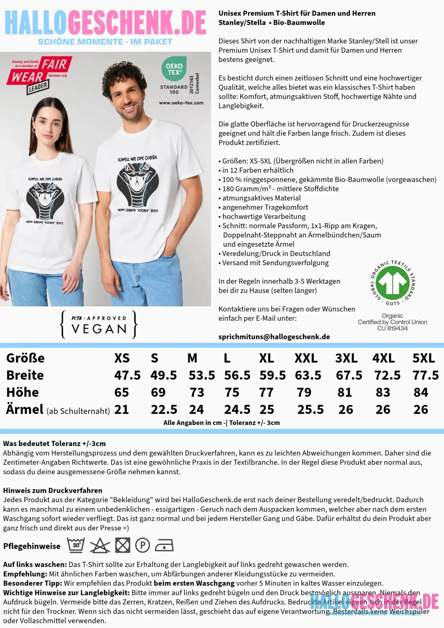Echte Sternenkarte als Cobra + Text • Unisex Premium T-Shirt XS-5XL aus Bio-Baumwolle für Damen & Herren