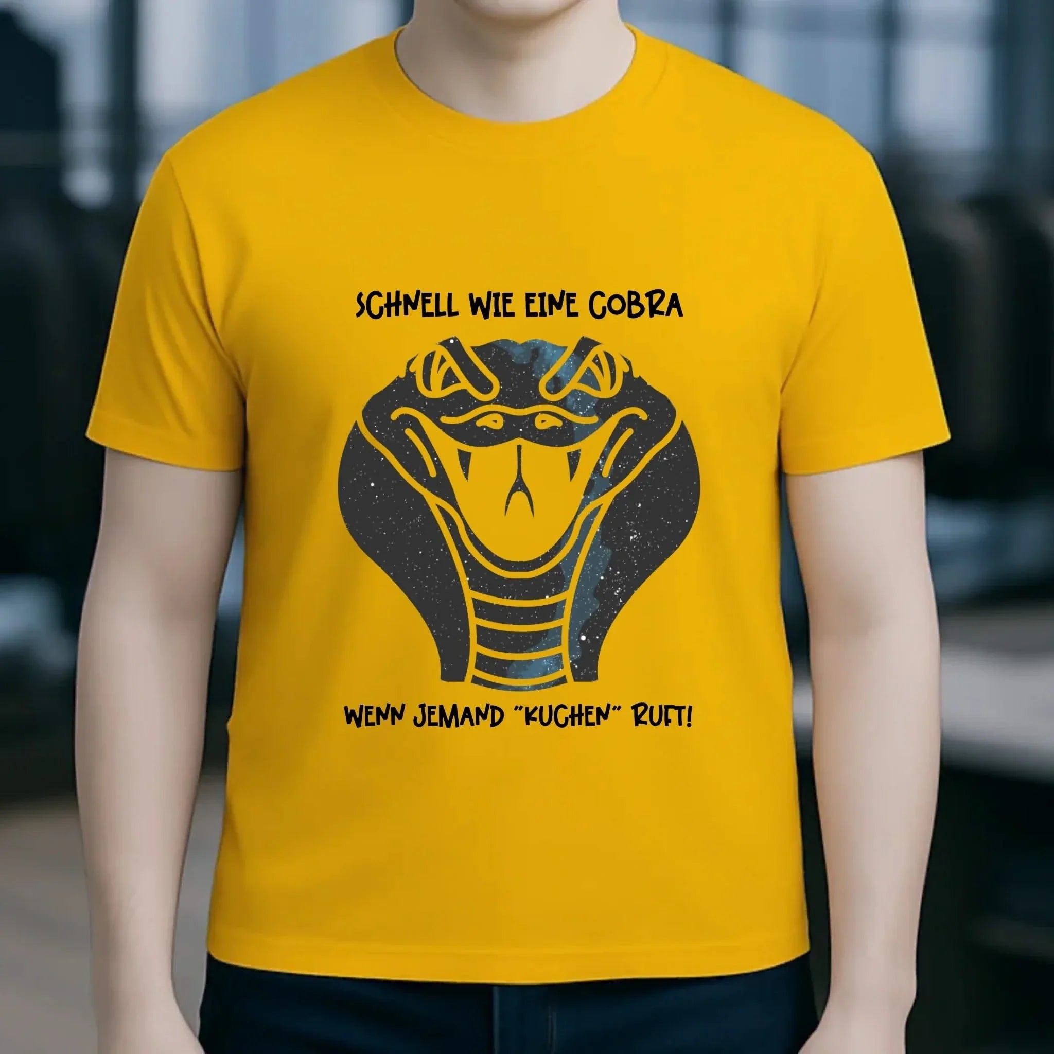 Echte Sternenkarte als Cobra + Text • Unisex Premium T-Shirt XS-5XL aus Bio-Baumwolle für Damen & Herren • Exklusivdesign • personalisiert