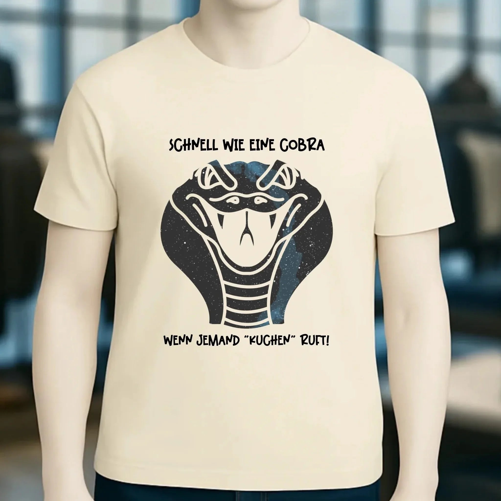 Echte Sternenkarte als Cobra + Text • Unisex Premium T-Shirt XS-5XL aus Bio-Baumwolle für Damen & Herren • Exklusivdesign • personalisiert