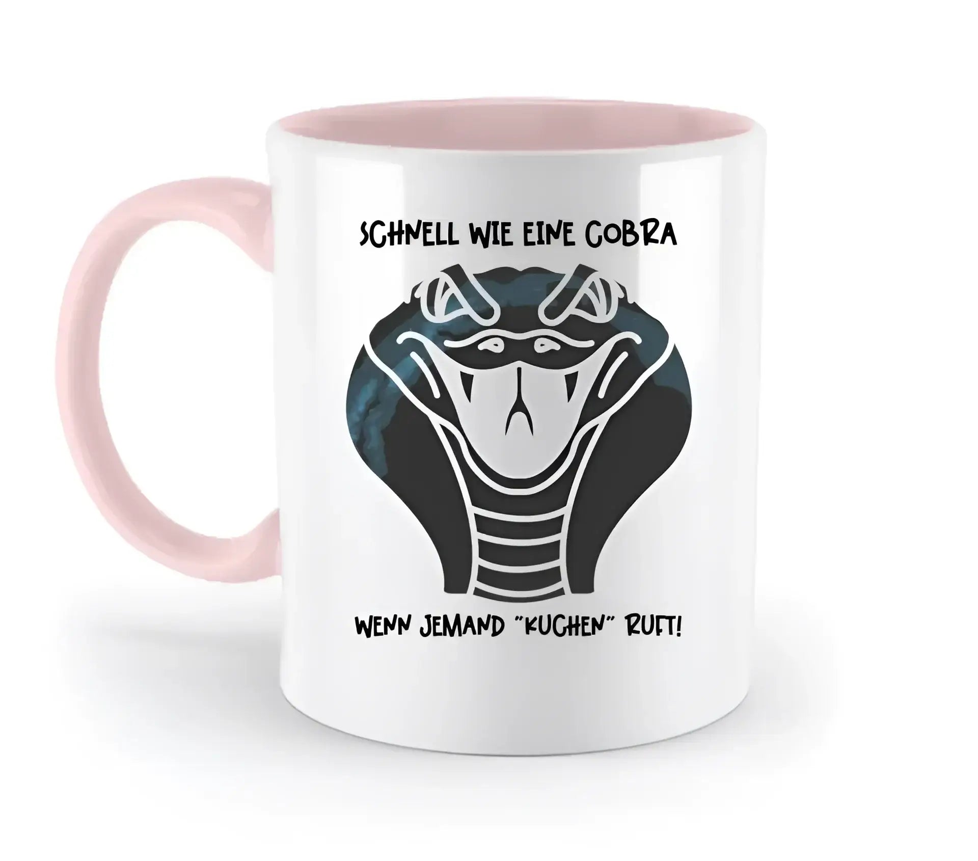 Echte Sternenkarte als Cobra + Text • zweifarbige Tasse • Exklusivdesign • personalisiert - zweifarbige Tasse
