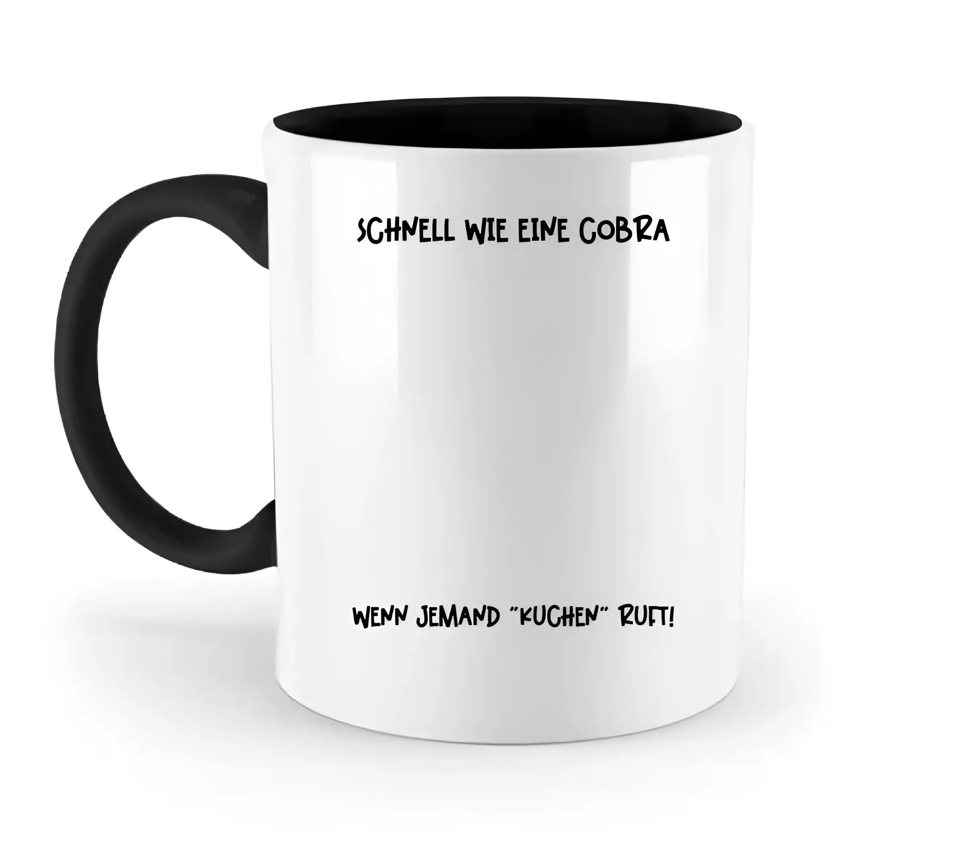 Echte Sternenkarte als Cobra + Text • zweifarbige Tasse • Exklusivdesign • personalisiert - zweifarbige Tasse