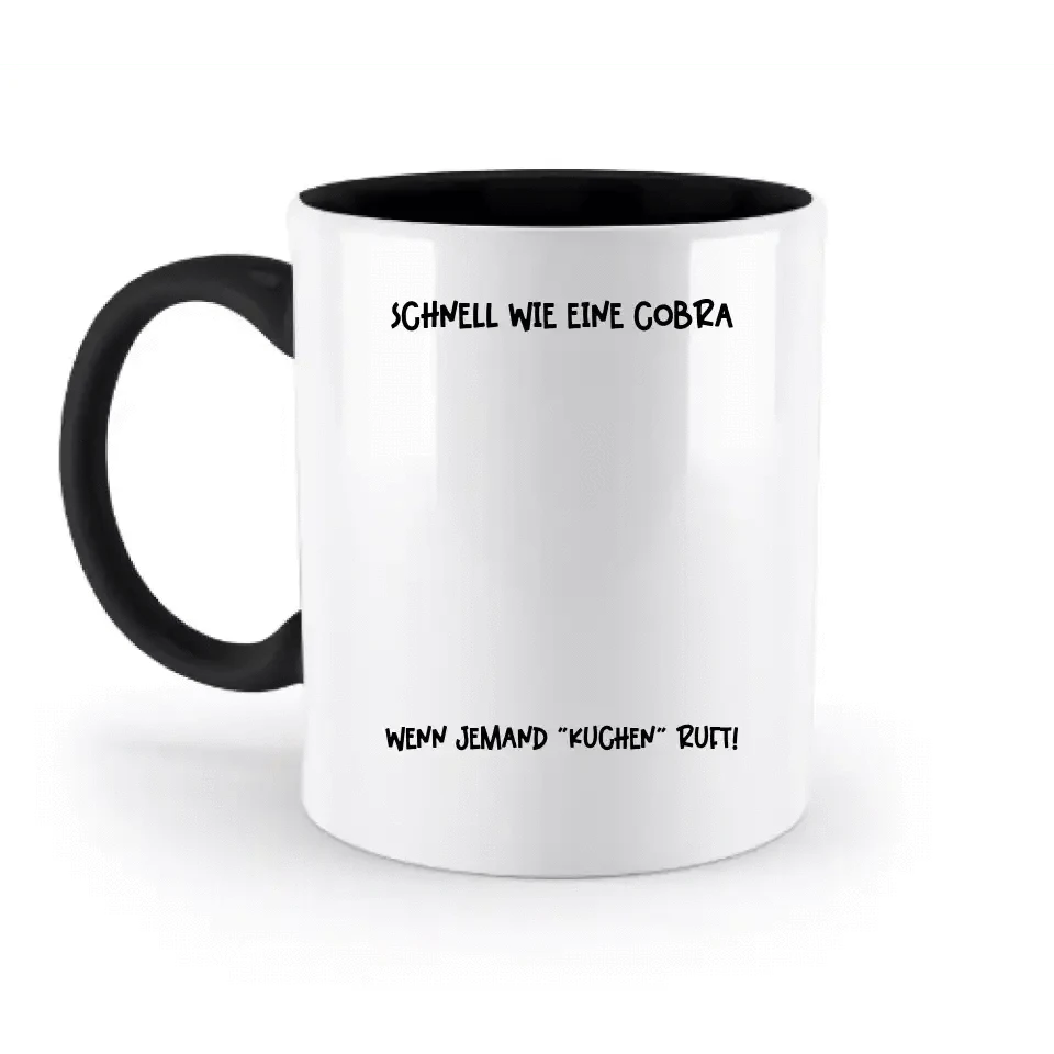 Echte Sternenkarte als Cobra + Text • zweifarbige Tasse • Exklusivdesign • personalisiert