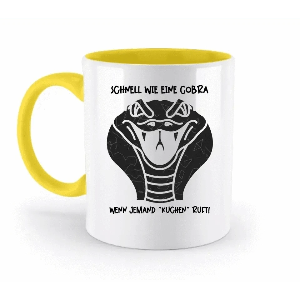 Echte Sternenkarte als Cobra + Text • zweifarbige Tasse • Exklusivdesign • personalisiert